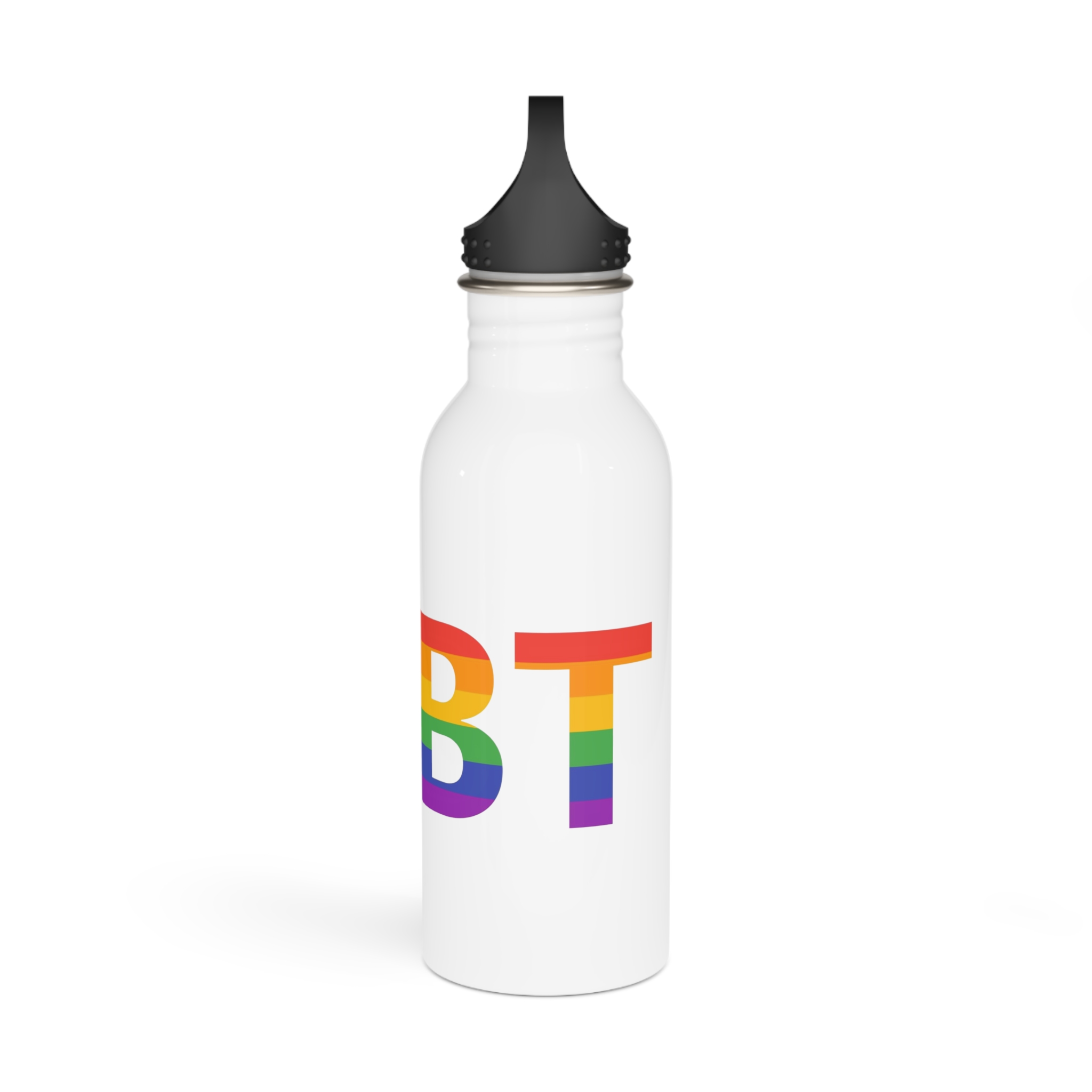 Lgbt Rainbow Colors Lgbt Logo Stainless Steel Water Bottle - Image 4