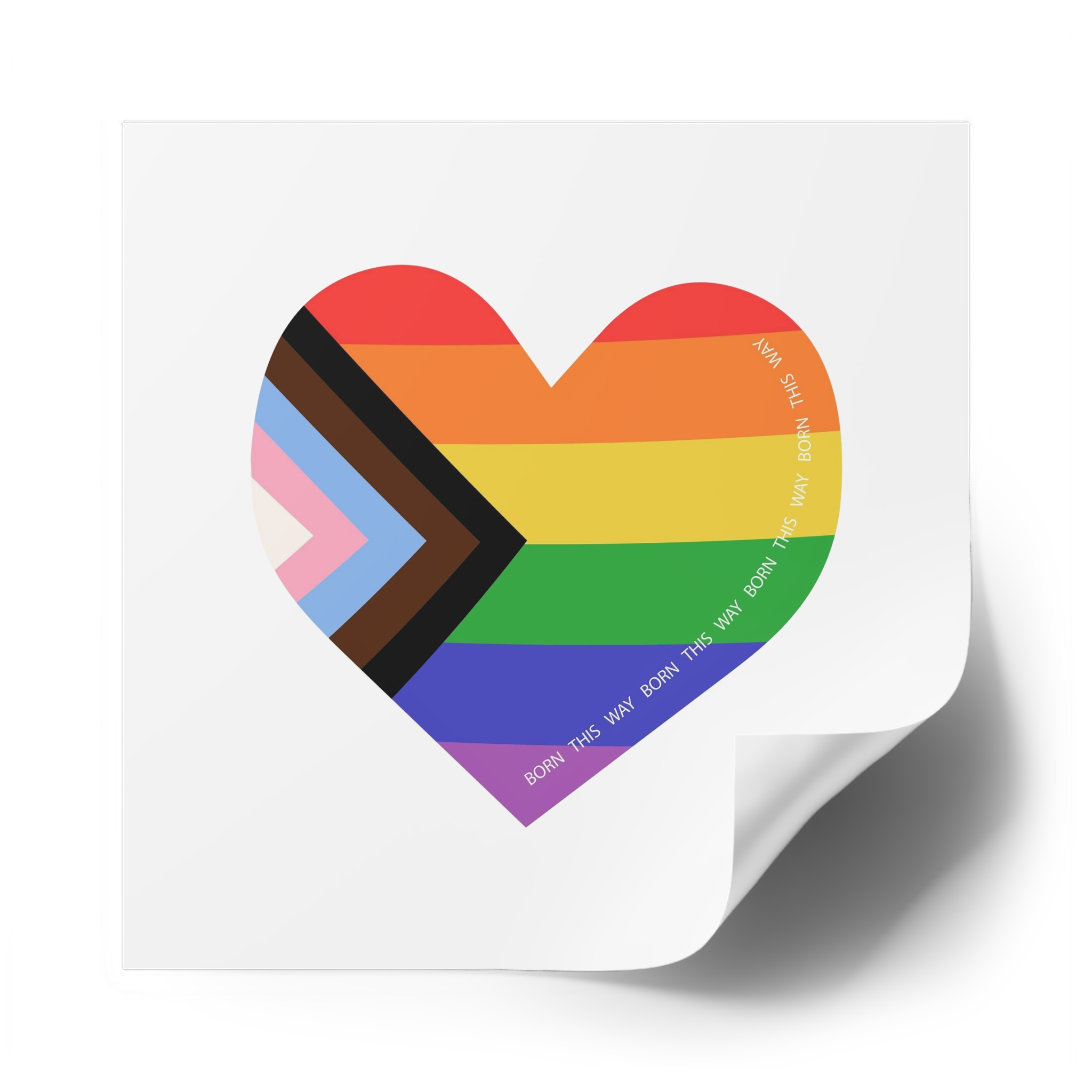 Heart Shaped Lgbtq Flag Flat Vector Illustration Laminate Stickers Square - Image 78