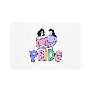 Pride Day Lettering Pet Food Mat 12x18