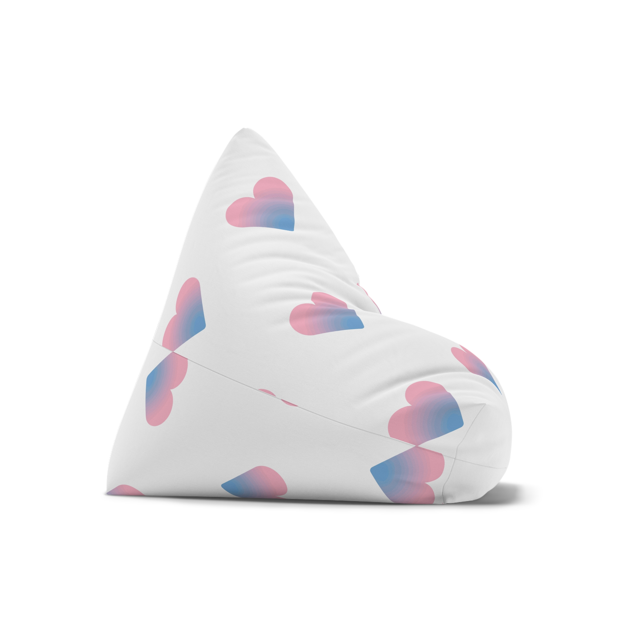 Gradient Heart Symbol Love Affection Bean Bag Chair Cover - Image 7