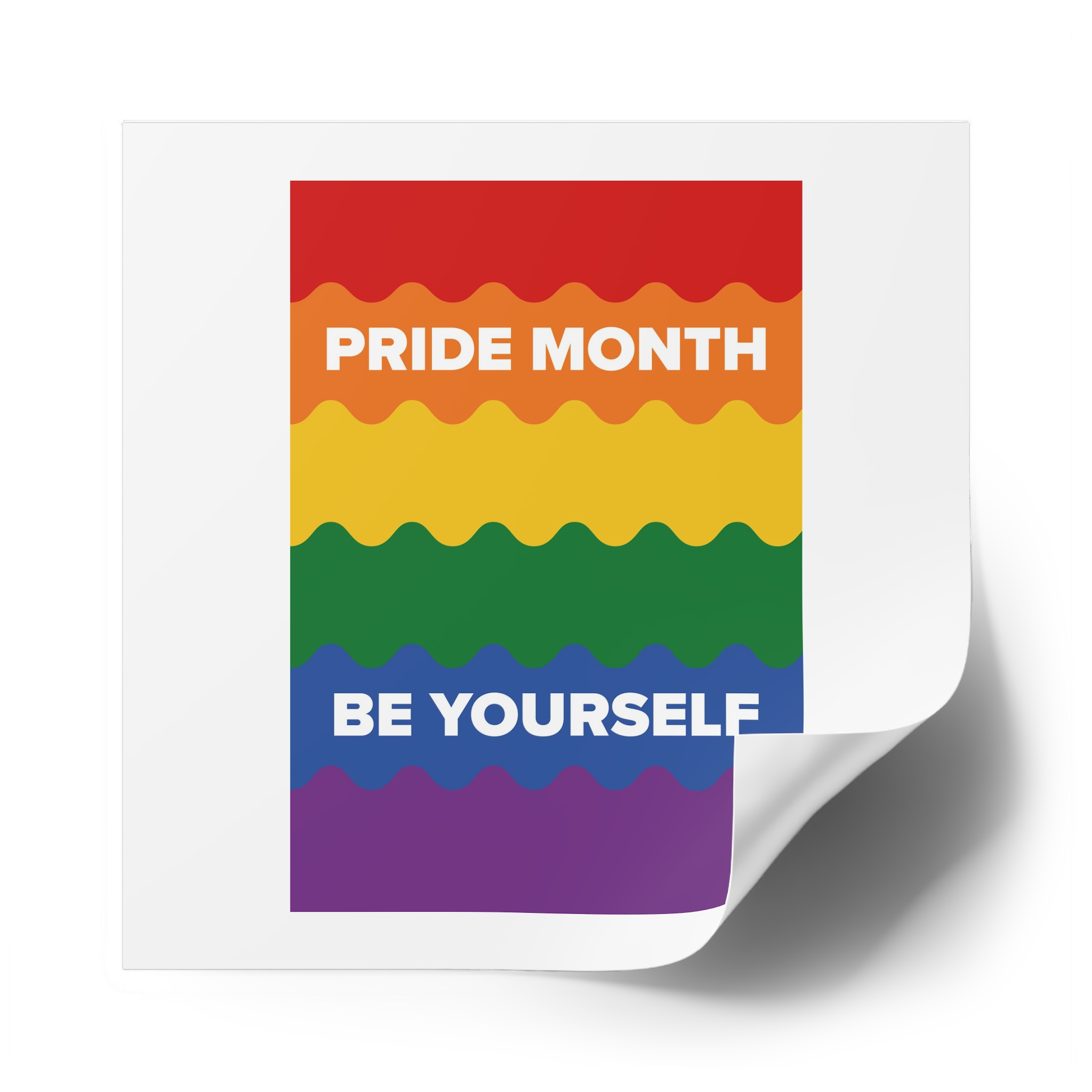 Lgbt Pride Month June Lesbian Gay Bisexual Transgender Lgbtq Flag Rainbow Vector Laminate Stickers Square - Image 78