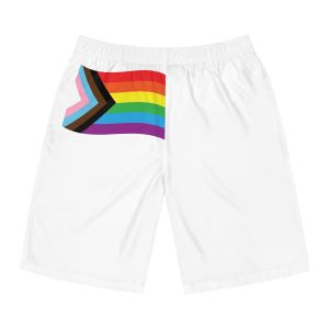 Vector Flat Cartoon New Lgbt Lgbtq Rainbow Flag Mens Board Shorts Aop