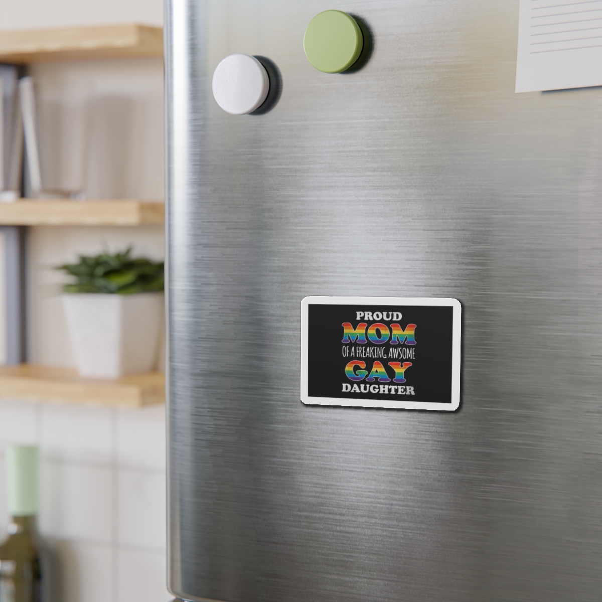 Mother Day Pride Rainbow Typography Vector Premium T Shirt(3) Die Cut Magnets - Image 6