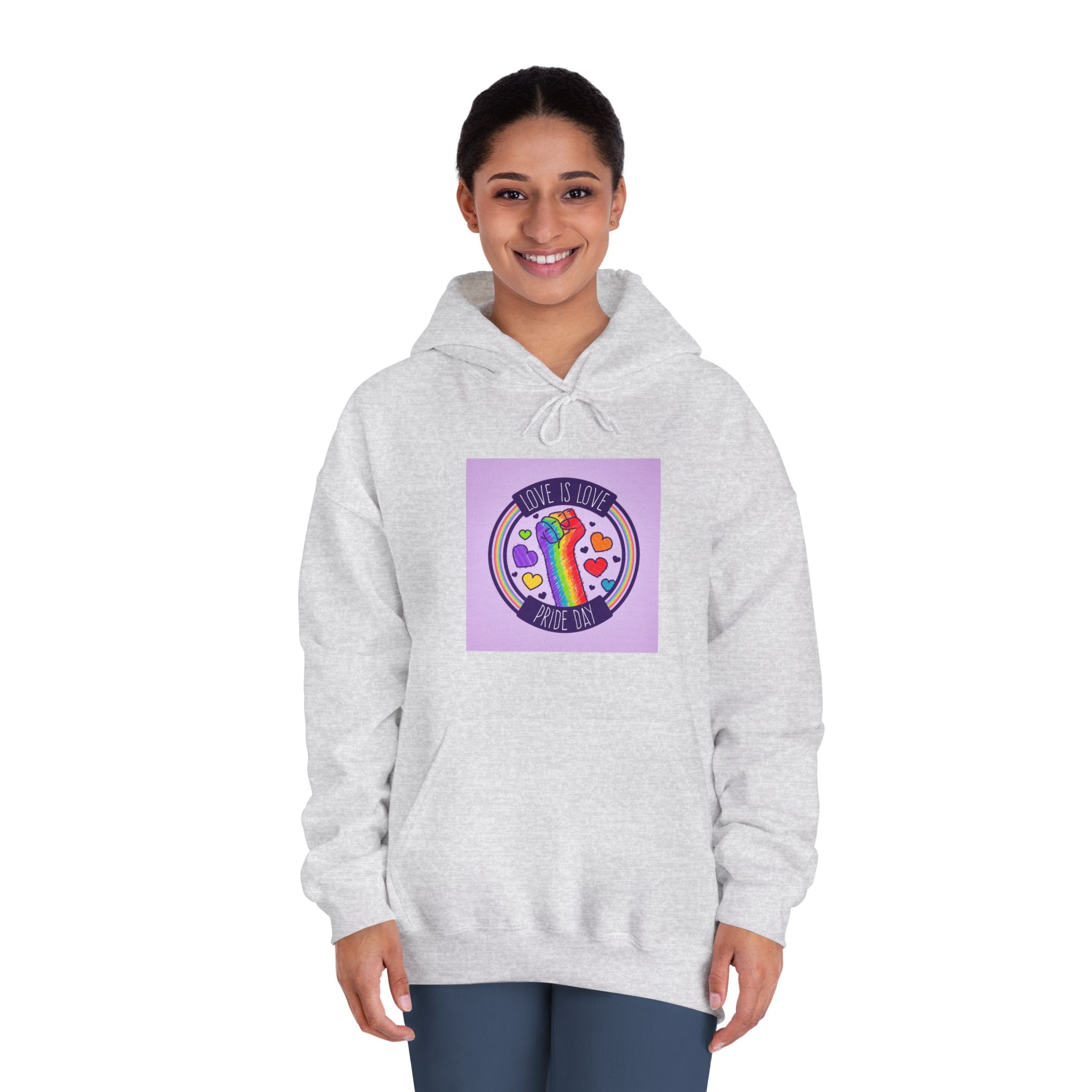 Pride Day Event Concept Unisex Dryblend Hooded Sweatshirt - Image 8