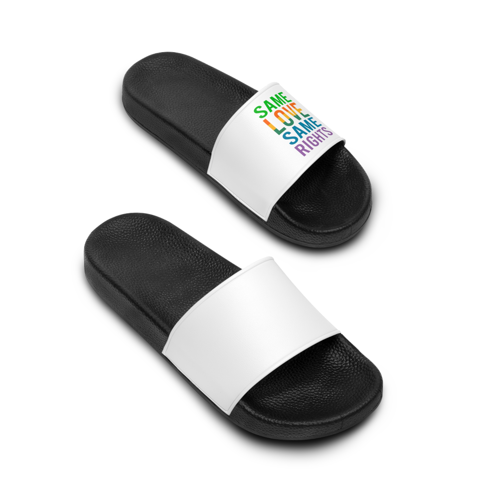 Typography T Shirt Design Collection Mens Slide Sandals - Image 4
