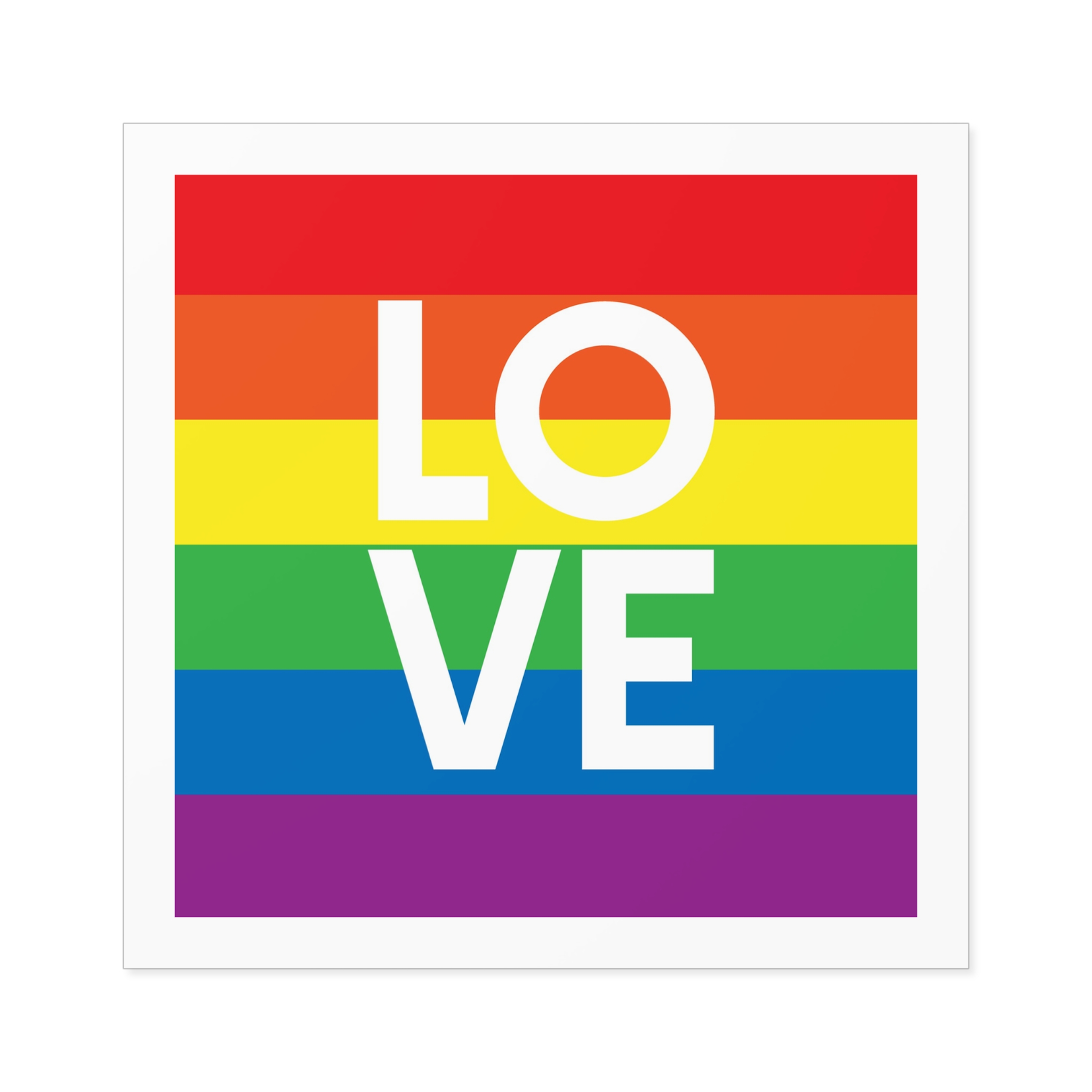 Love Lgbt Squere White Laminate Stickers Square - Image 41