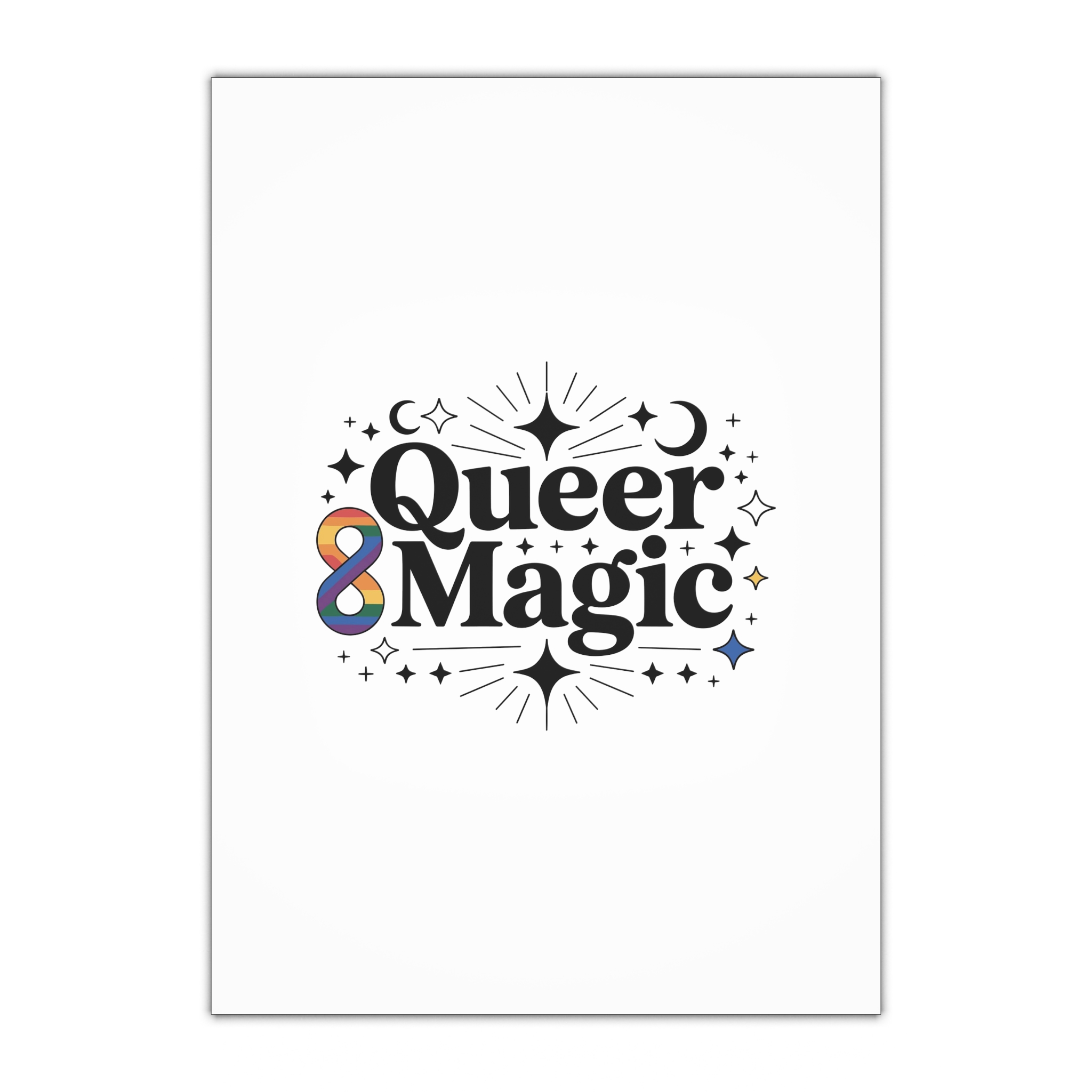 Queer Magic T Shirt Design Isolated White Background Gift Wrapping Paper Sheets 1pc