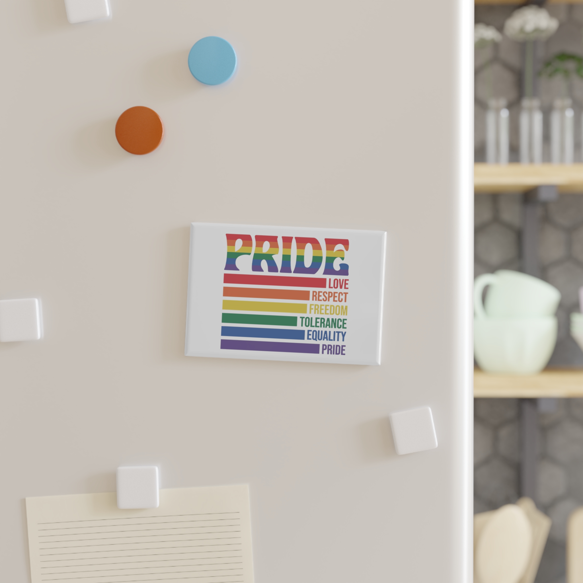 Pride Lgbtq Gay Typography Vector Tshirt Design (1) Button Magnet Rectangle 1 And 10 Pcs - Image 3