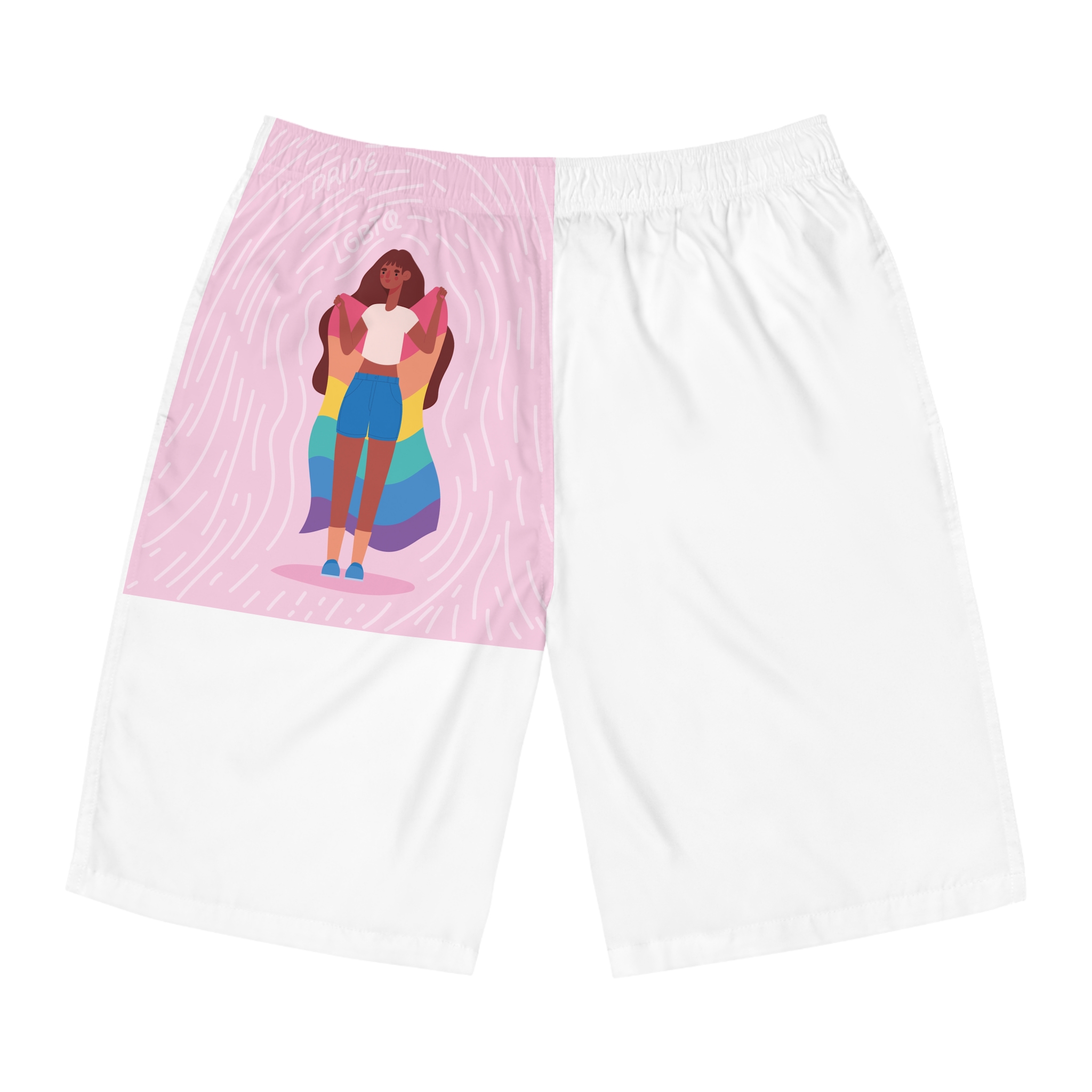 Lesbian Pride Design FE588D Mens Board Shorts Aop