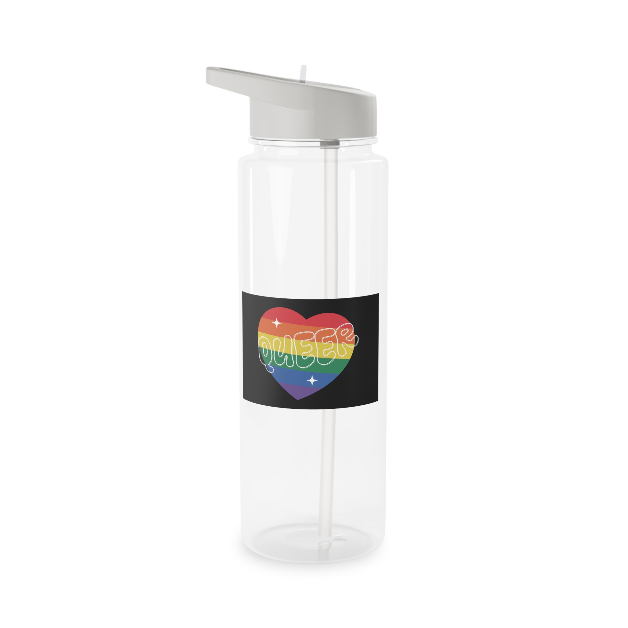 Queer Pride Heart Tritan Water Bottle - Image 5