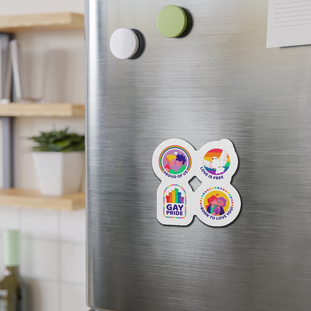 Flat Labels Collection Pride Month Celebration (1) Die Cut Magnets - Image 9