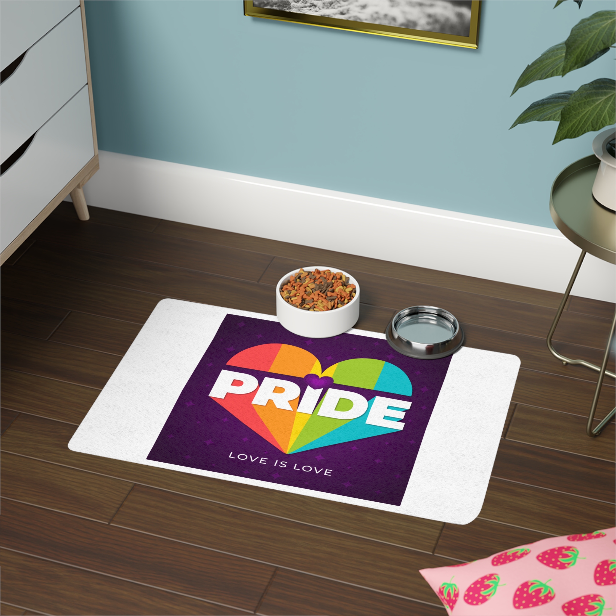Colorful Pride Day Concept Pet Food Mat 12x18 - Image 4