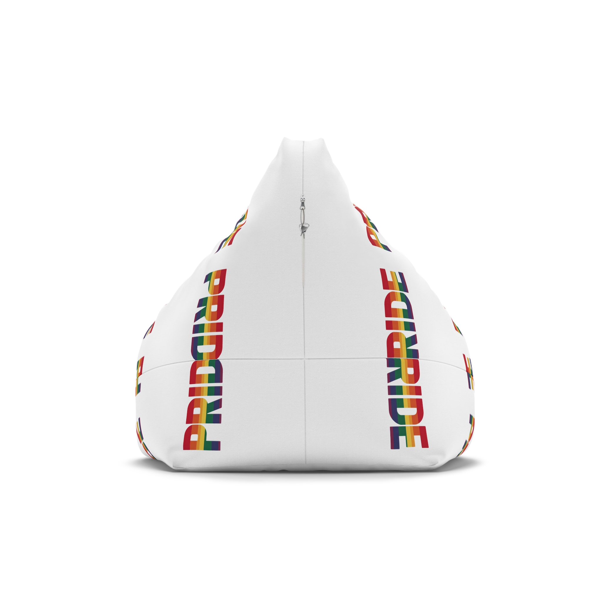 Rainbow Colored Text That Says Rainbow Middle Bean Bag Chair Cover - Image 2
