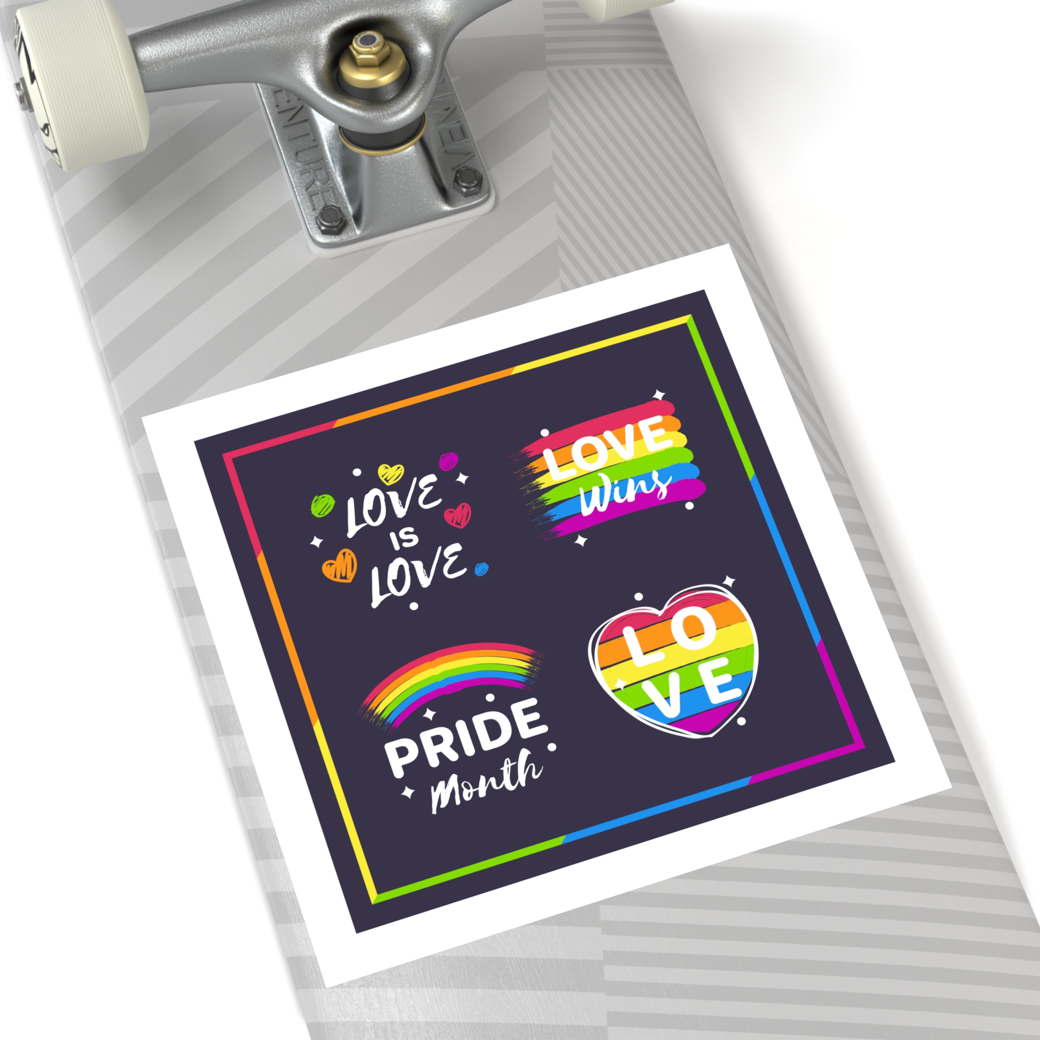 Pride Day Badges Set Laminate Stickers Square - Image 56