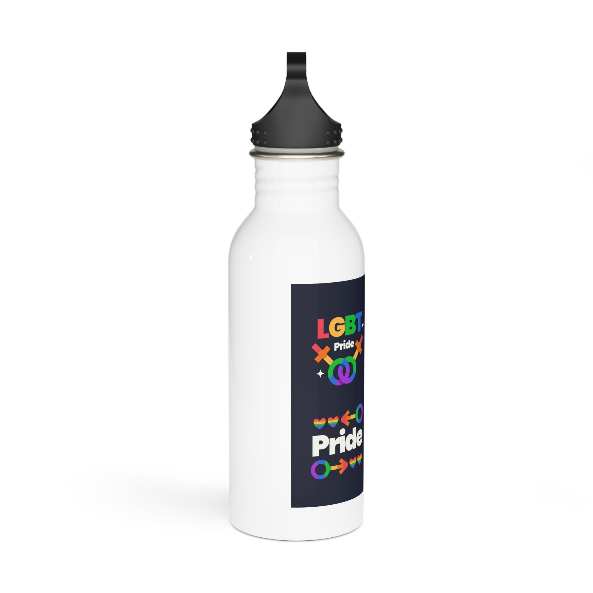 Flat Pride Day Badge Collection 3 Stainless Steel Water Bottle - Image 2