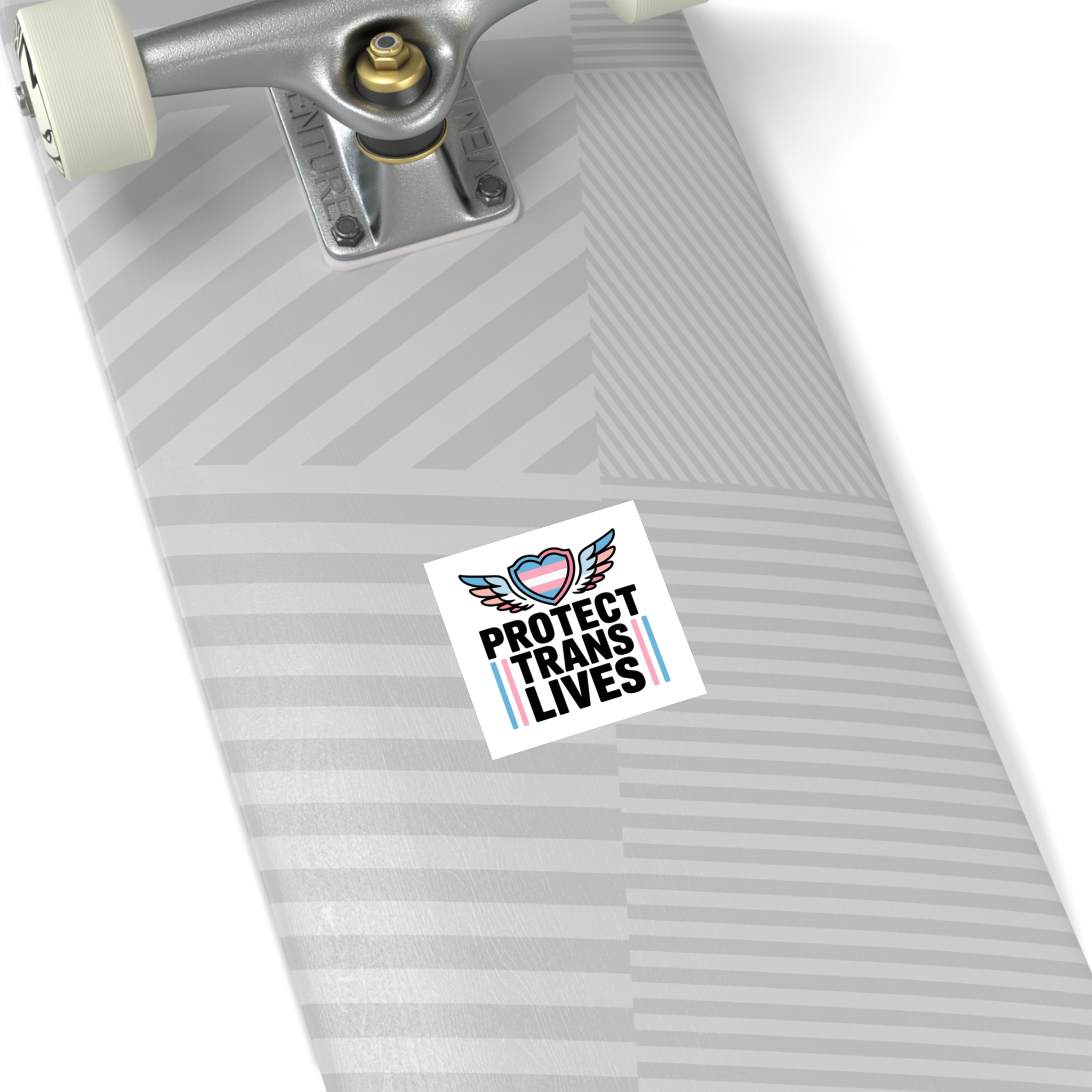 Protect Trans Lives T Shirt Design Isolated White Background 2 Laminate Stickers Square - Image 12