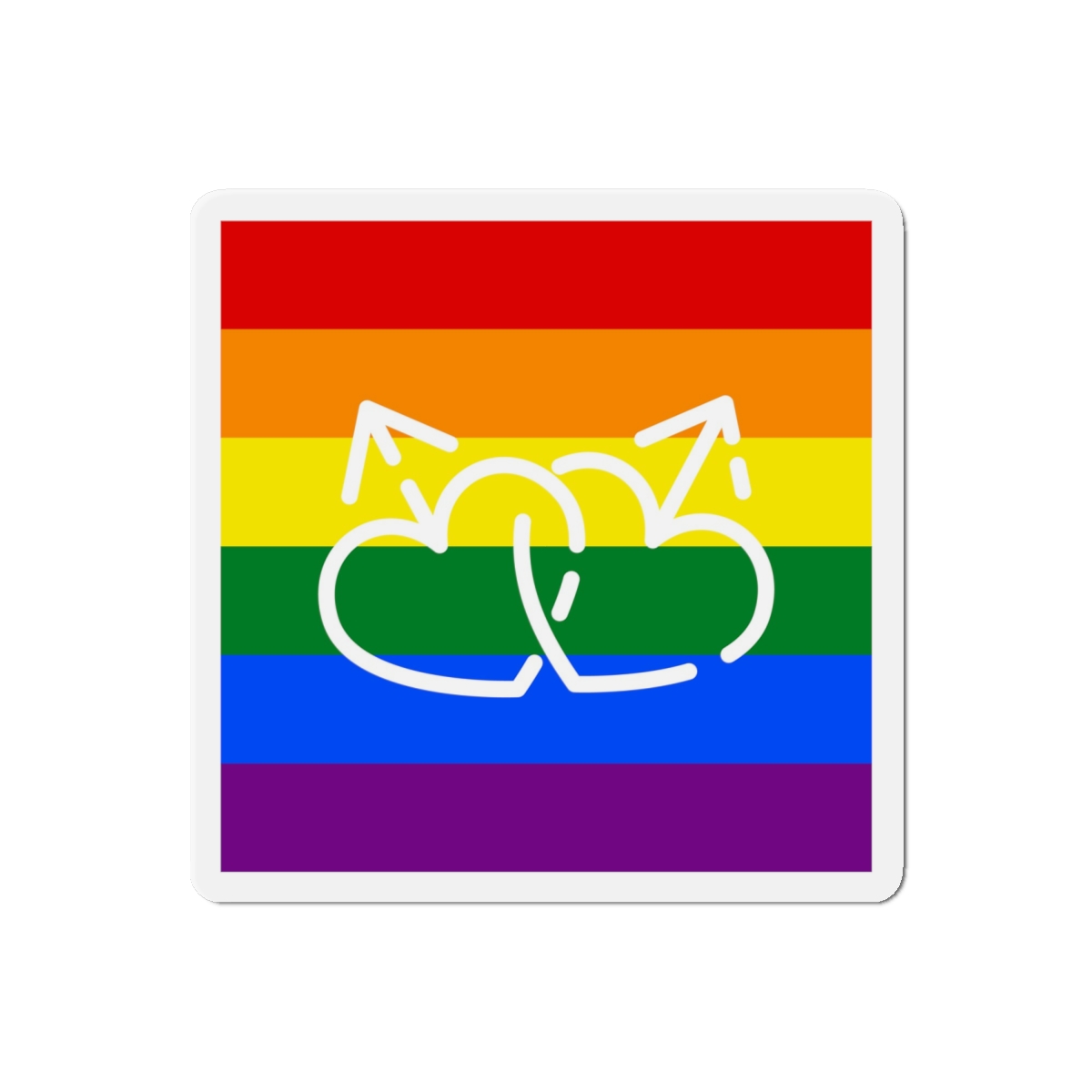 Fight Lgbt Rainbow Icon Element Gender Identity Icon Thin Line Icon Website Design Development App D Die Cut Magnets - Image 13