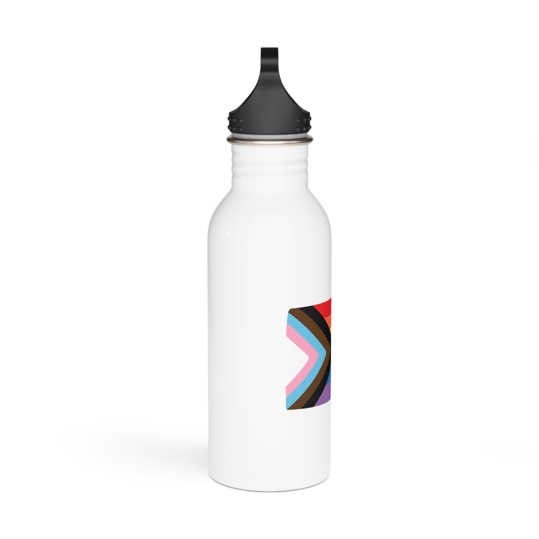Vector Hand Drawn Lgbt New Rainbow Flag Stainless Steel Water Bottle - Image 2