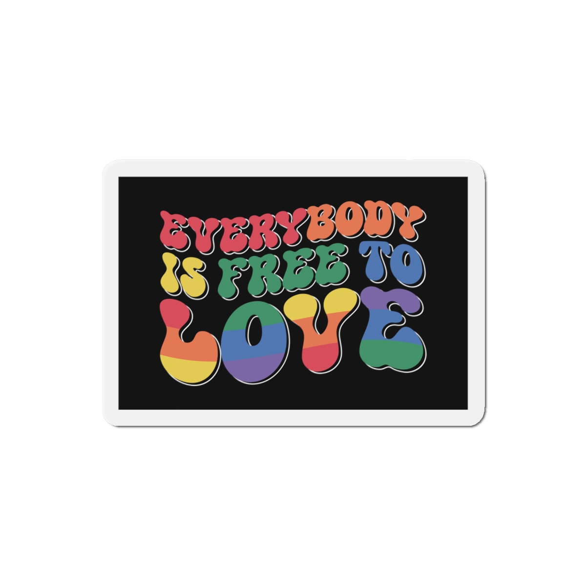 Pride Lgbt Gay Retro Tshirt Design Die Cut Magnets - Image 13