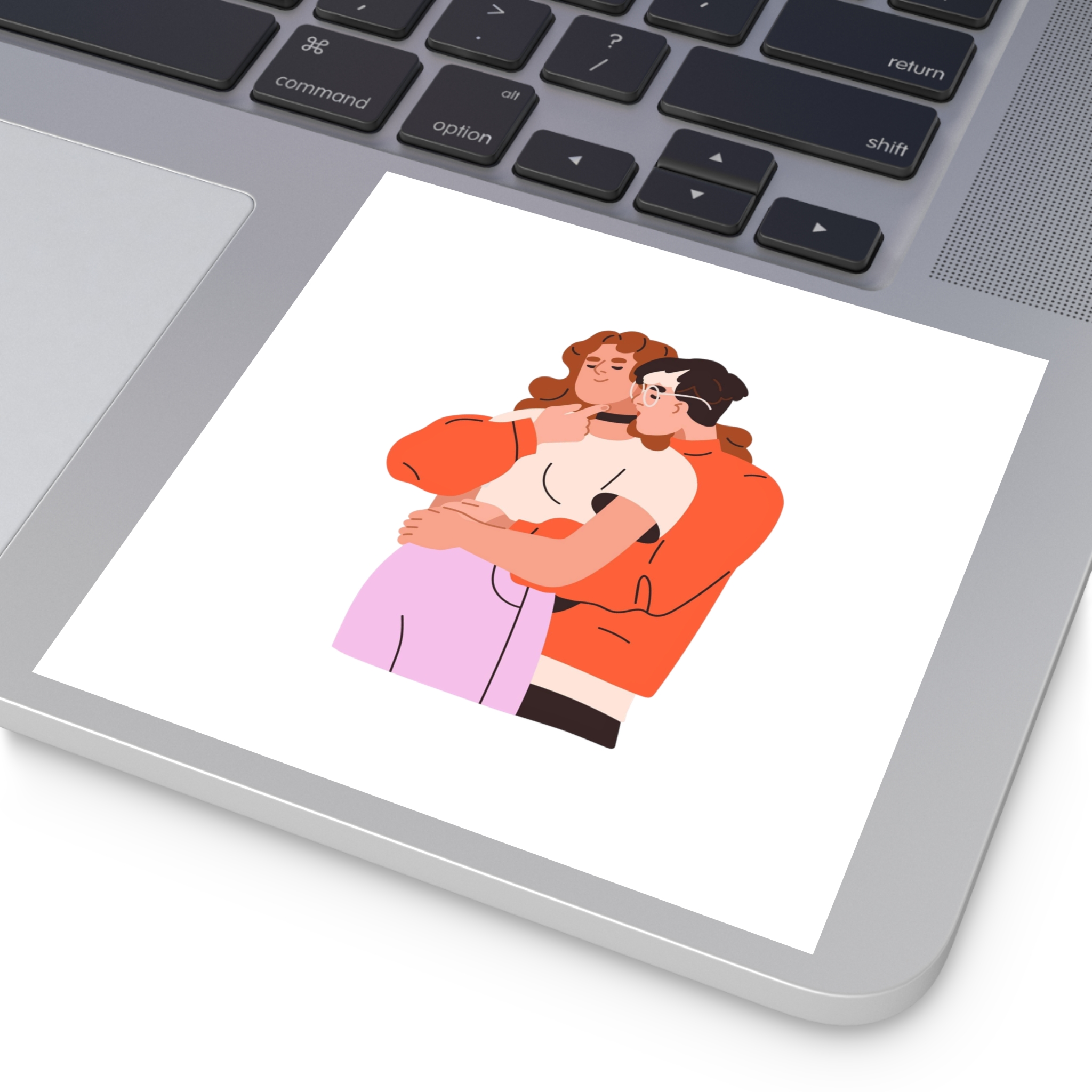 Lesbian Love Couple Girl Kissing Girlfriends Neck Female Lovers Passion Lgbt People Enamored Valentines Romantic Relationships Flat Graphic Vector Illustration Isolated White Background Laminate... - Image 43