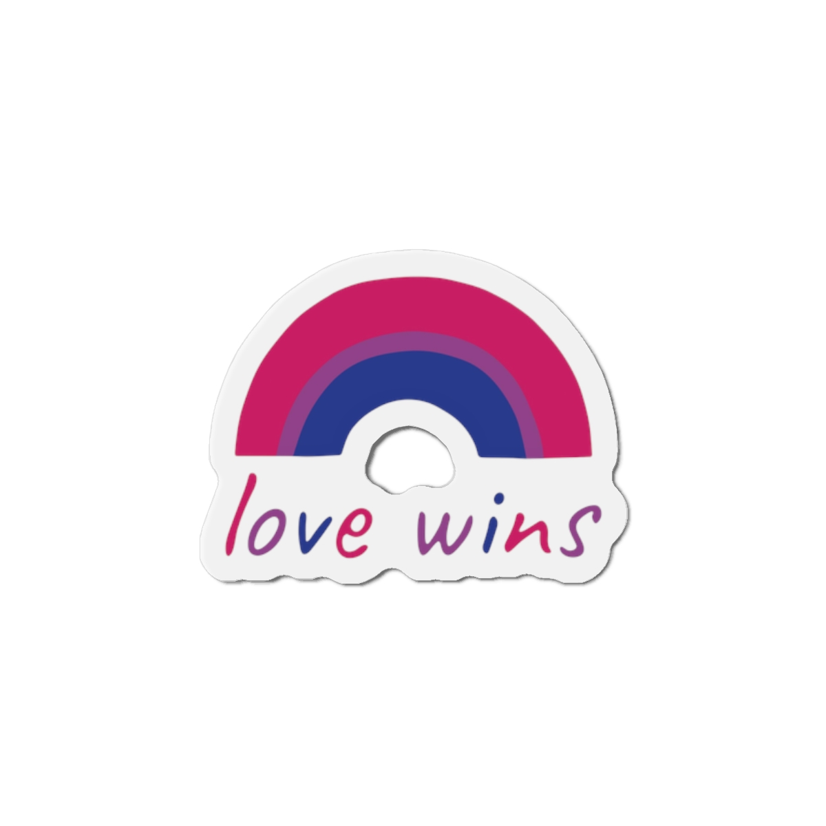 Colorful Rainbow Shape Bisexual Pride Flag Happy Pride Day Lgbtqia Community Pride Month Vector Hand Drawn Doodle Posters Stickers Logo Cards Die Cut Magnets