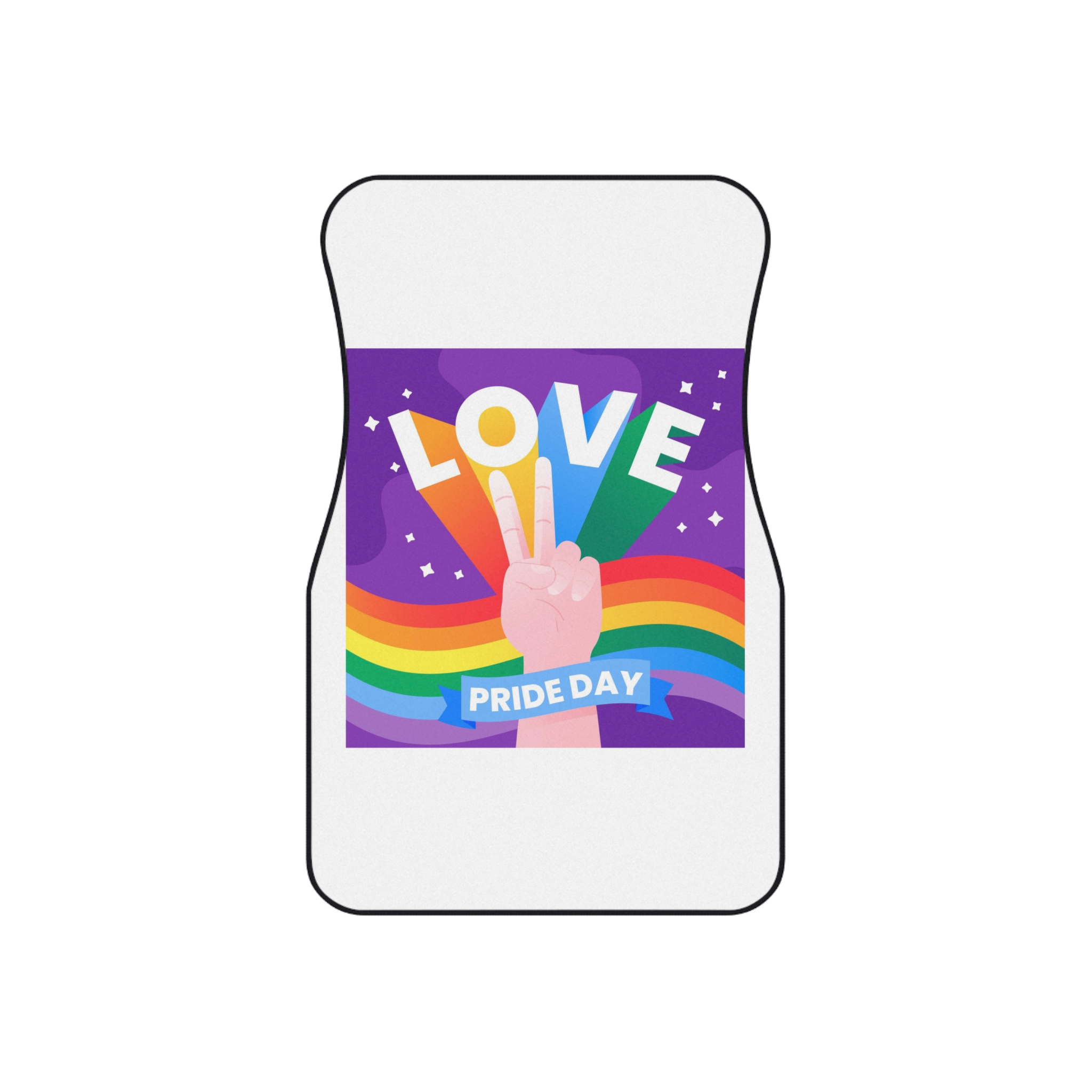 Pride Day Event Message Design Car Mats Set Of 4 - Image 2