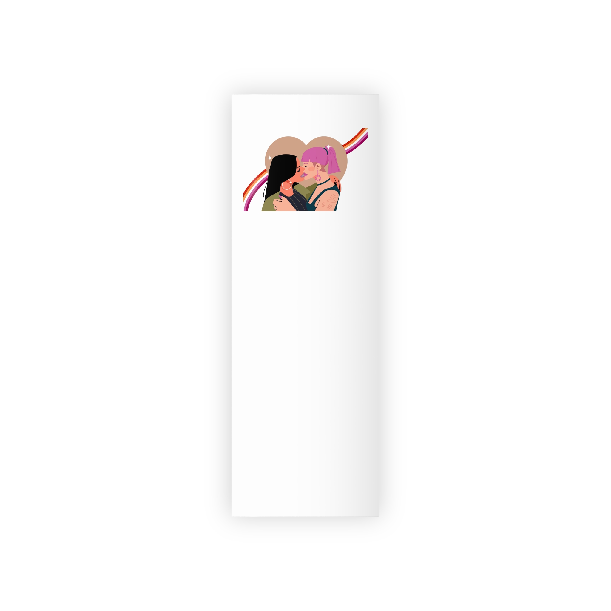 Hand Drawn Lesbian Kiss Gift Wrapping Paper Rolls 1pc - Image 5