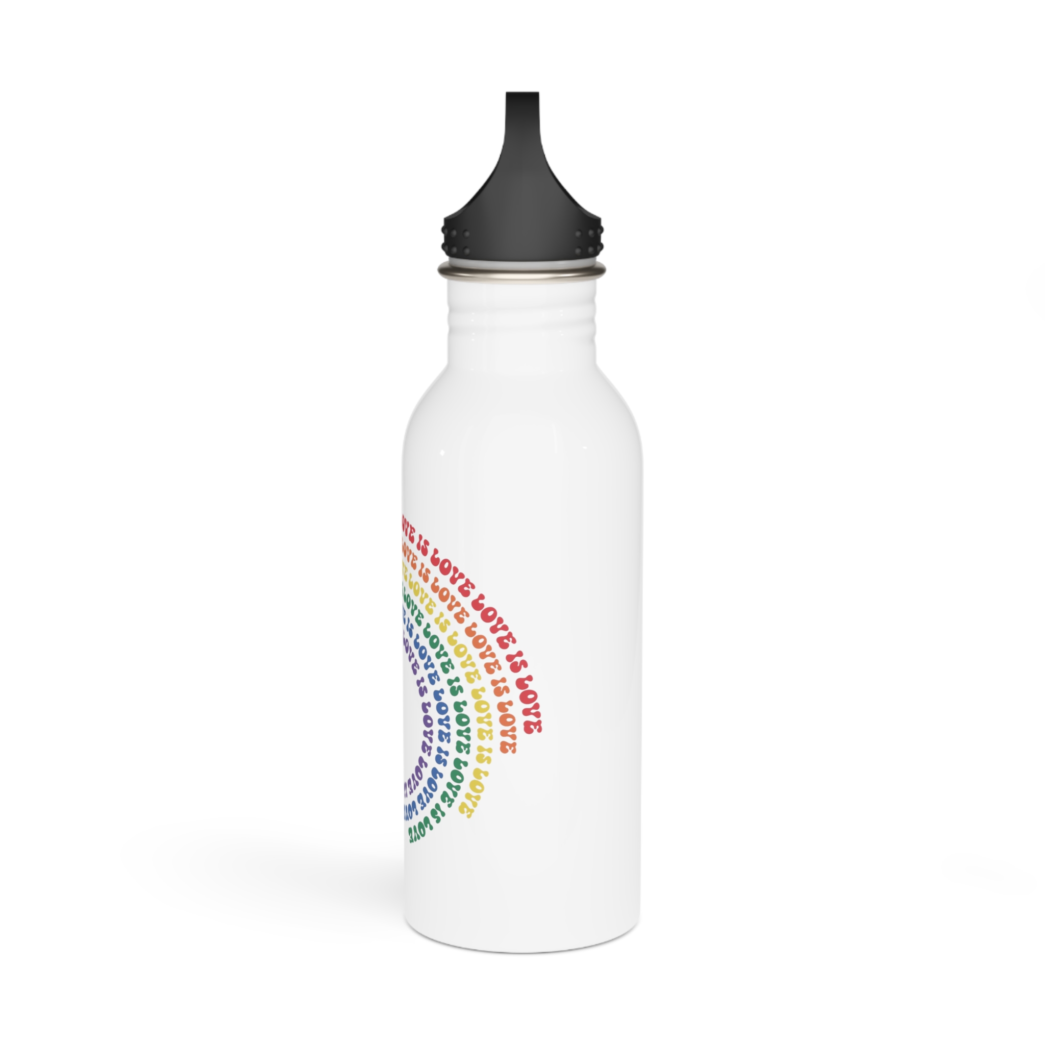Pride Lgbtq Gay Typography Vector Tshirt Design Stainless Steel Water Bottle - Image 4