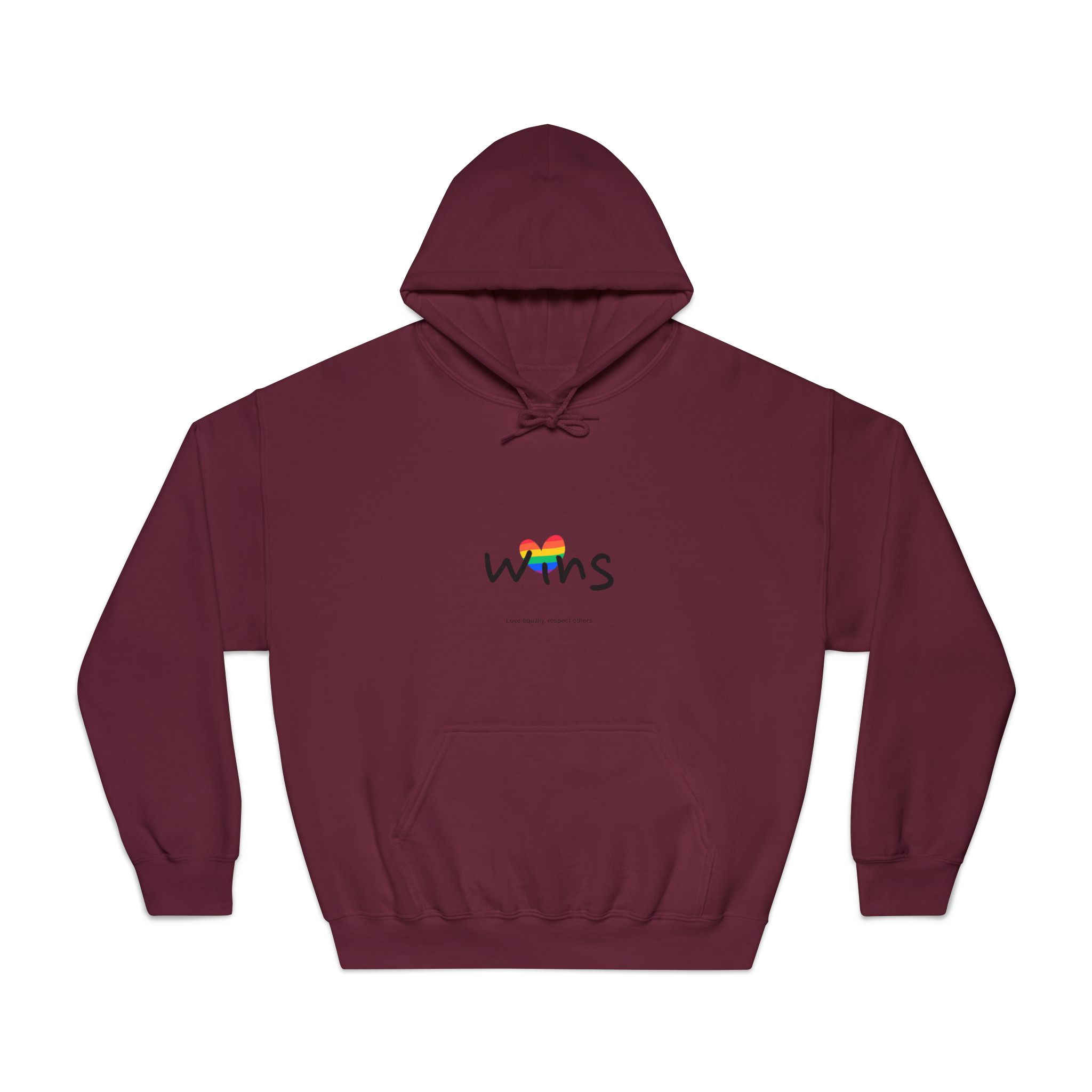 Love Letter Pride Rainbow Lettering Text Writing Pattern Freedom Love Heart Homo Colors Flag Parade (2) Unisex Dryblend Hooded Sweatshirt - Image 17