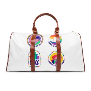 Flat Labels Collection Pride Month Celebration (1) Waterproof Travel Bag