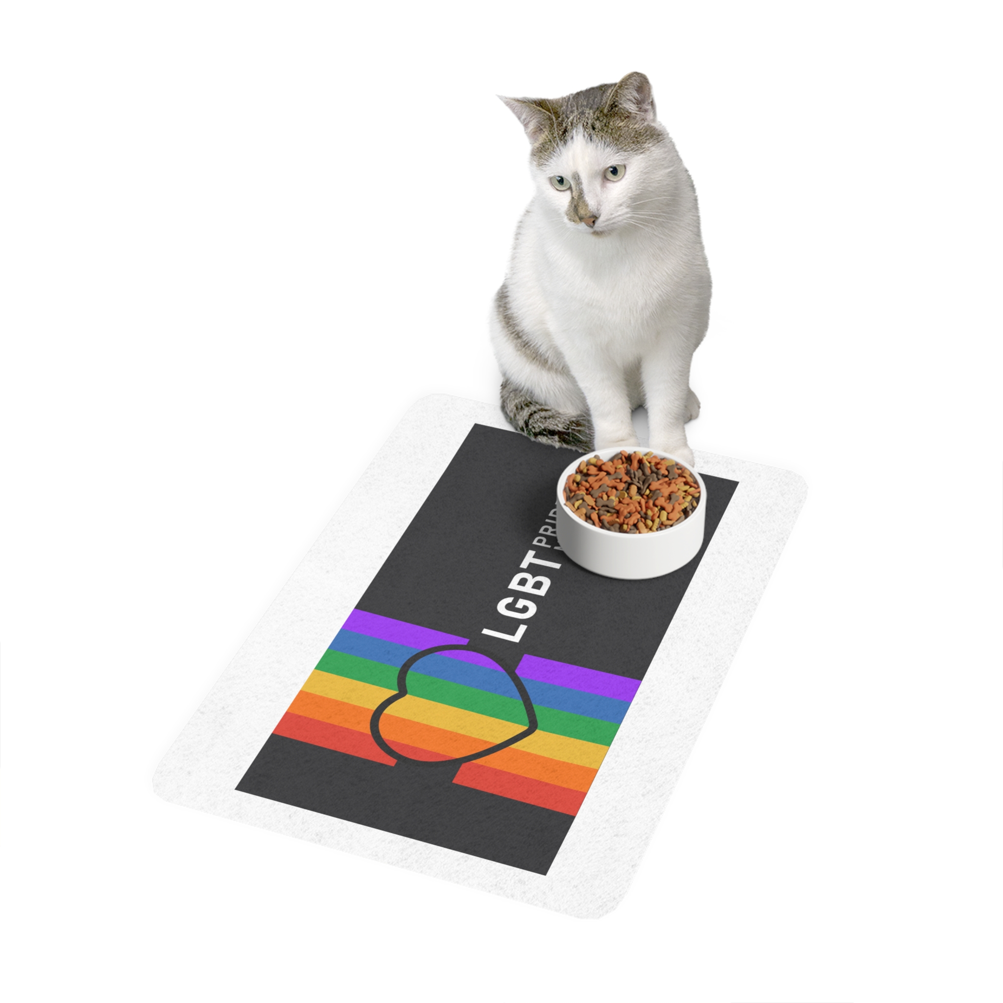 Pride Day Lgbtq Bg Pet Food Mat 12x18 - Image 3