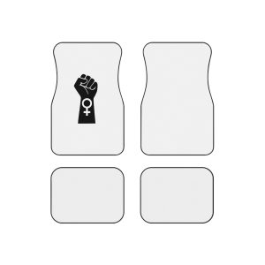 Symbol Feminist Movement Woman Hand With Her Fist Raised Up Girl Power Happy Womens Day Car Mats Set Of 4