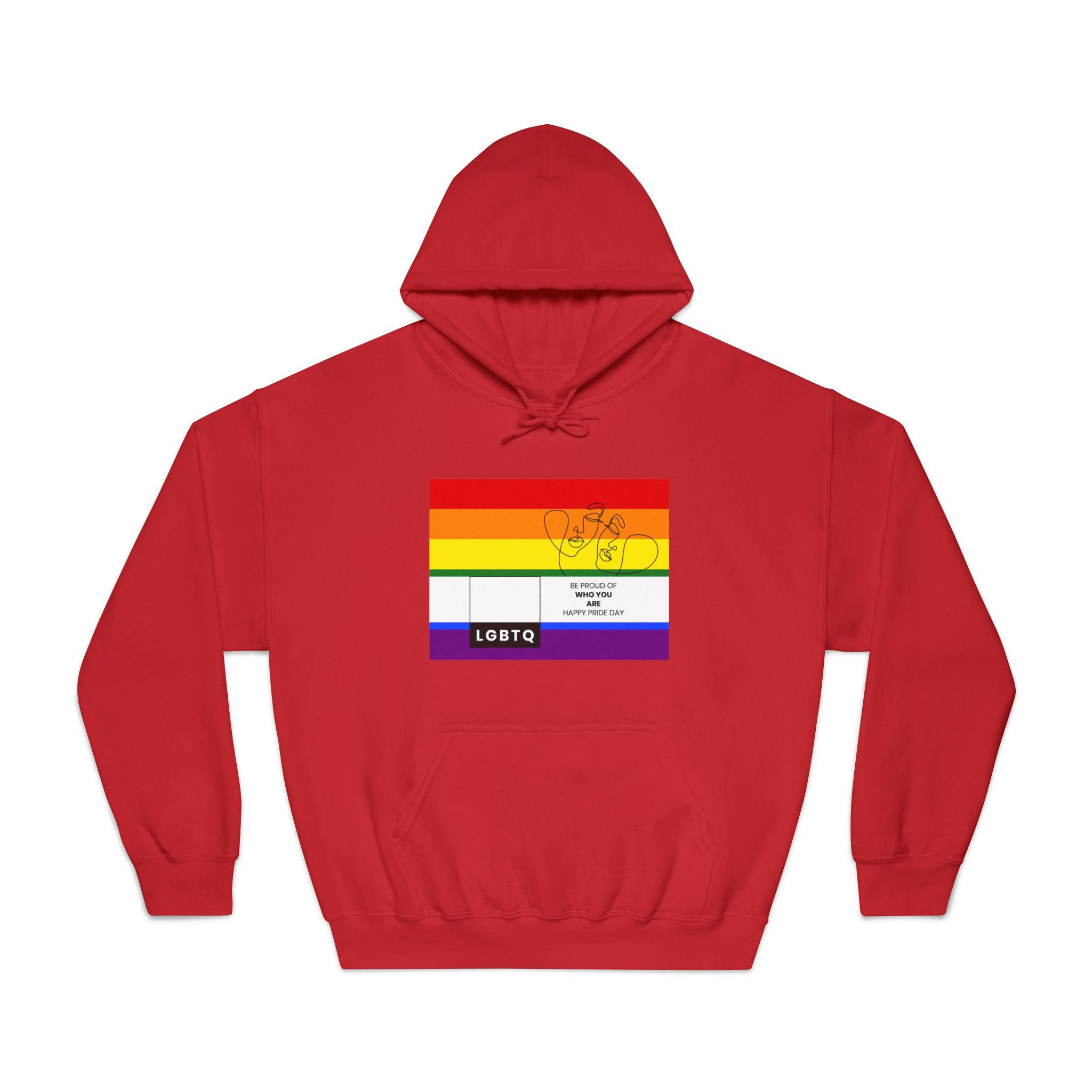 Lgbtq Pride Month Celebration Banner Poster Card Design Vector Illustration Unisex Dryblend Hooded Sweatshirt - Image 33
