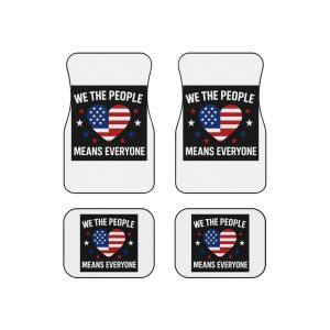 Womens We People Means Everyone American Flag Equal Rights Gift Vneck Car Mats Set Of 4