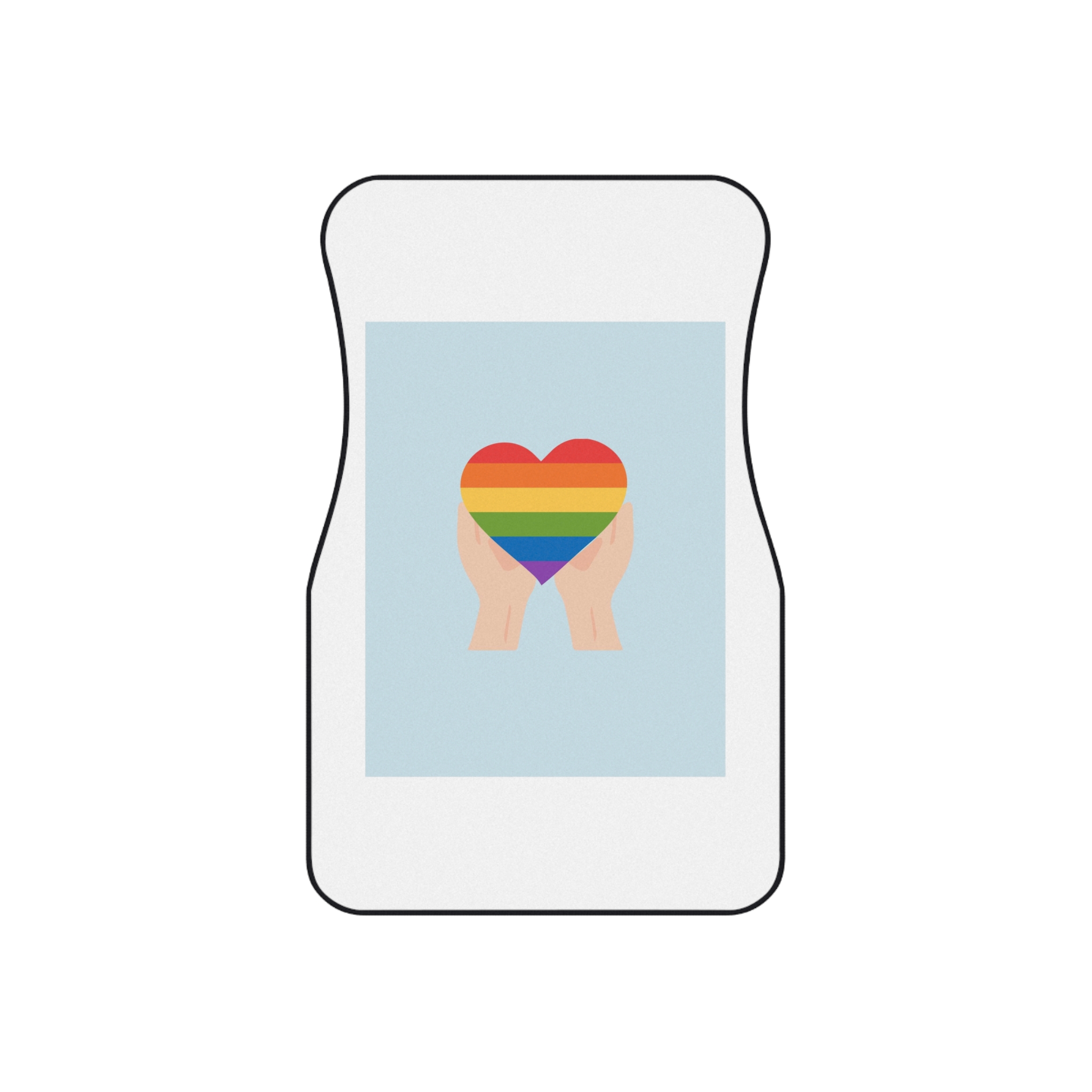 Pride Lgbt Card Support Love Poster That Says Rainbow Heart It Car Mats Set Of 4 - Image 2