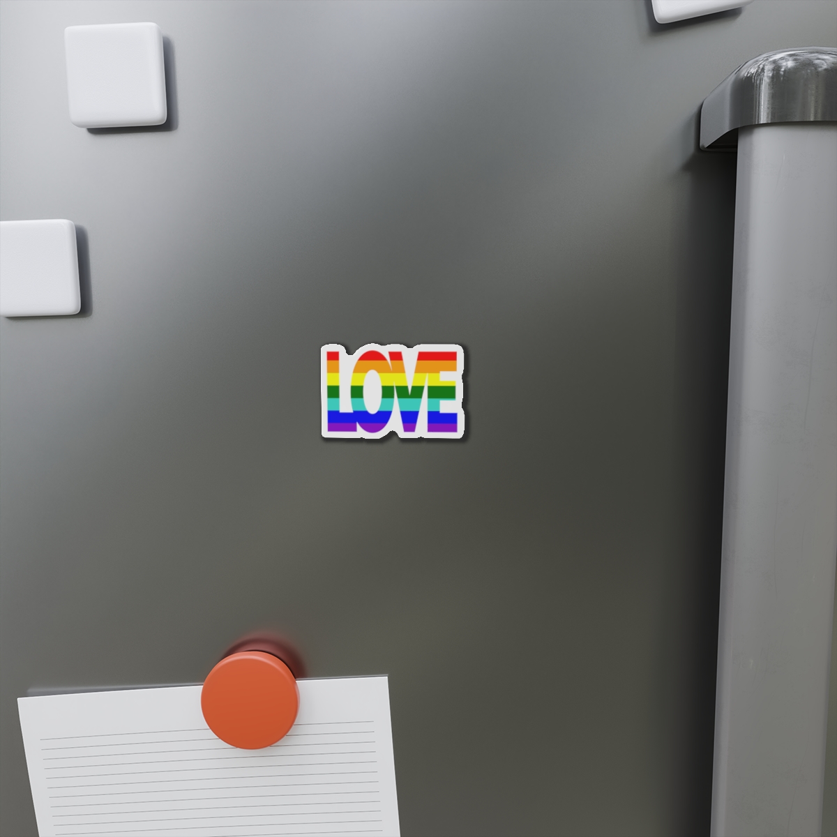 Lgbt Pride Flag Rainbow Flag Background Multicolored Peace Flag Movement Original Colors Symbol Die Cut Magnets - Image 2