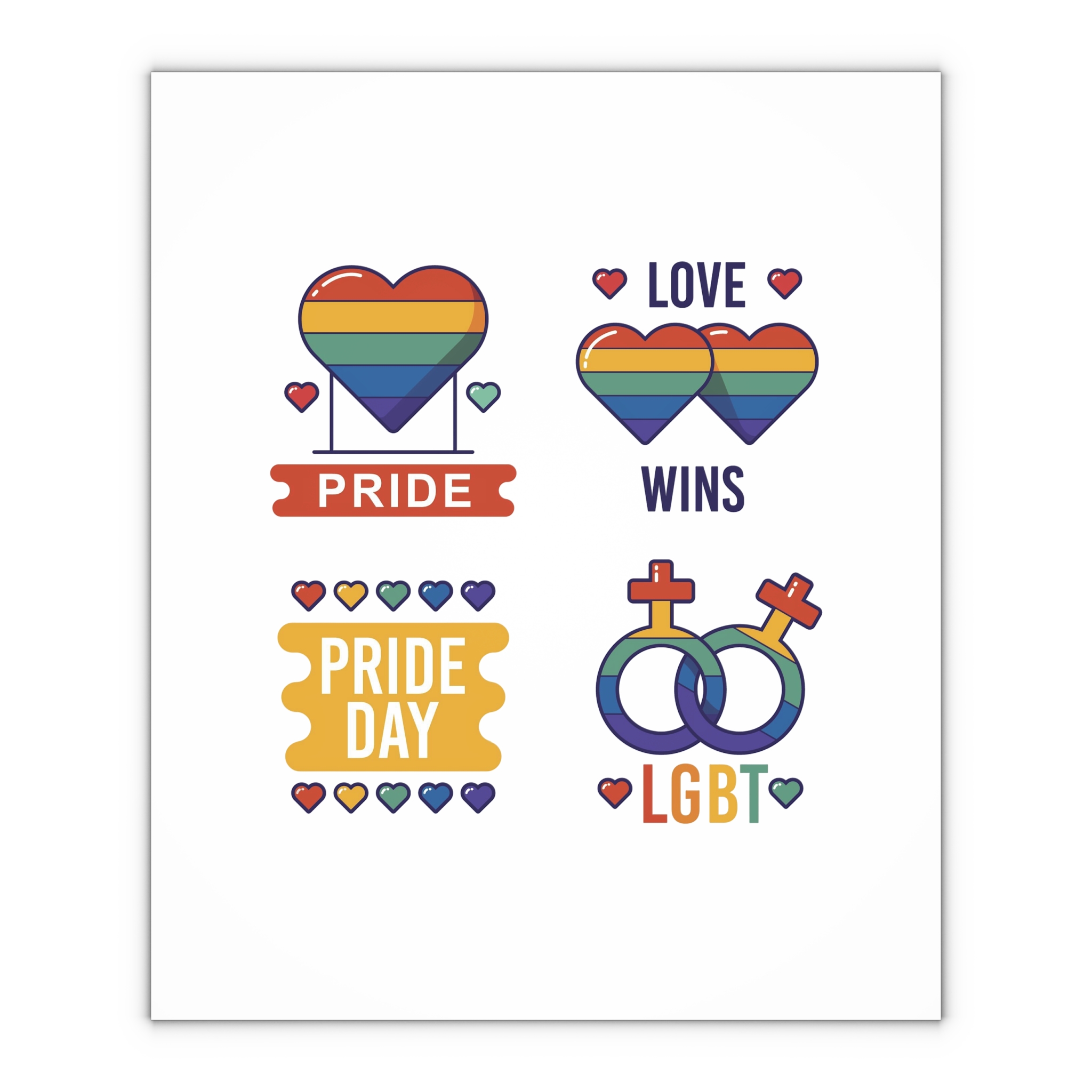 Pride Day Label Collection Concept Gift Wrapping Paper Sheets 1pc - Image 4