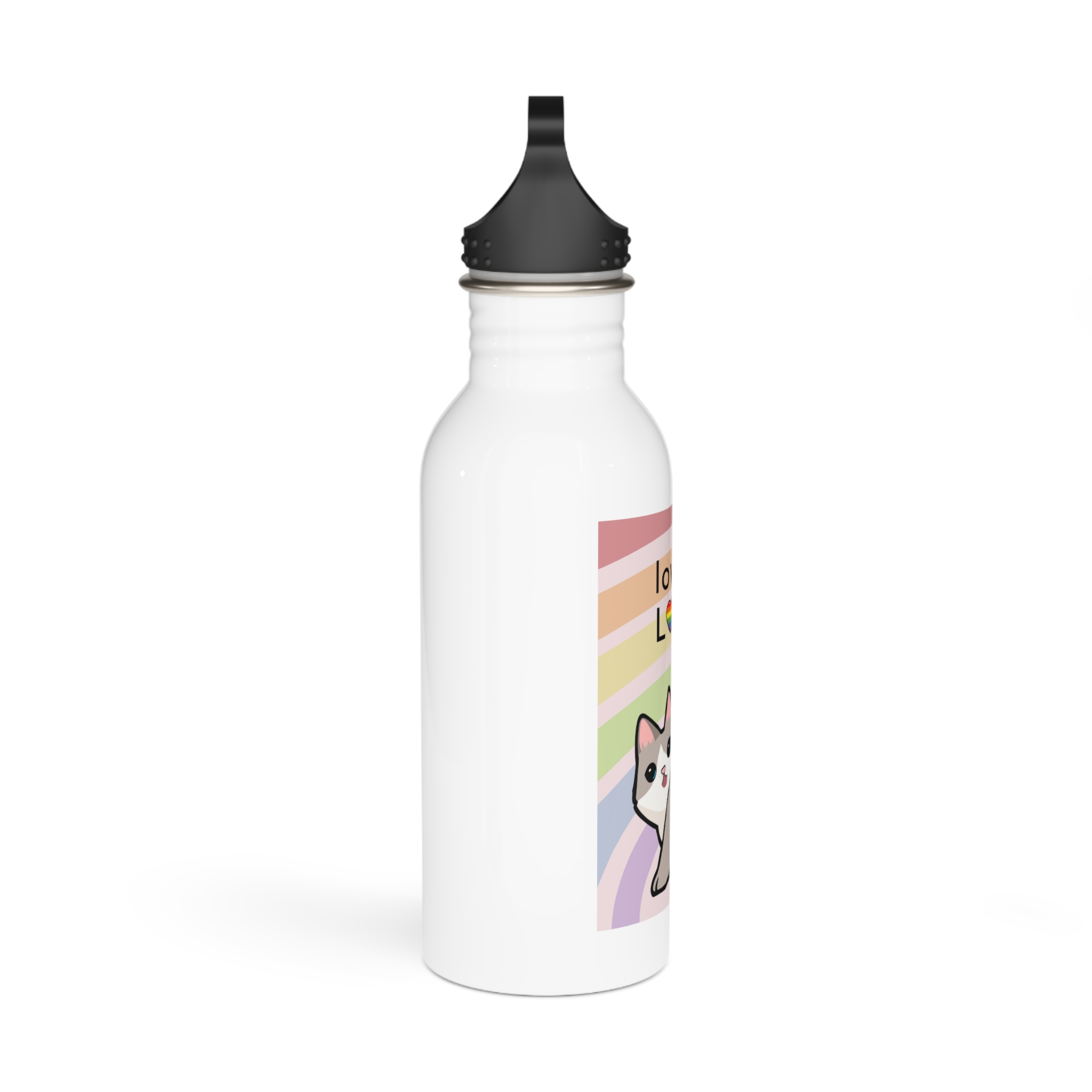 Lesbian Pride Design 20D8A2 Stainless Steel Water Bottle - Image 2