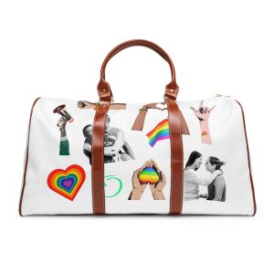 Gay Pride Sticker Rainbow Elements Set Vector Waterproof Travel Bag