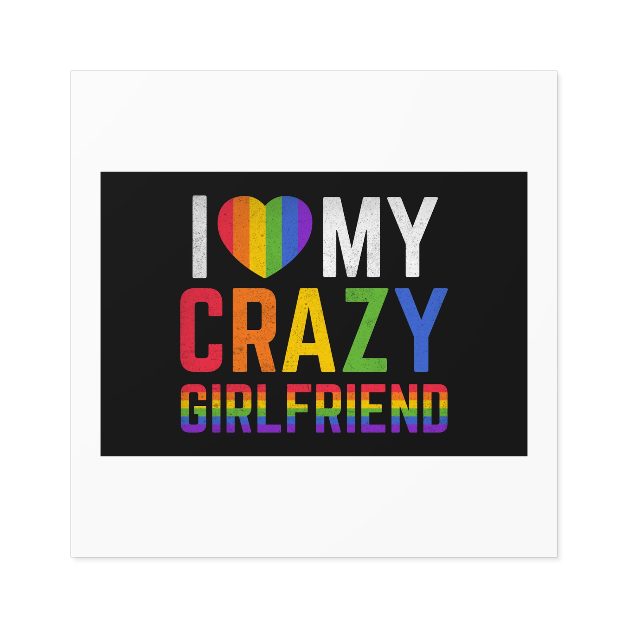 Pride Gay Rainbow Typography Vector Premium T Shirt(5) Laminate Stickers Square - Image 45