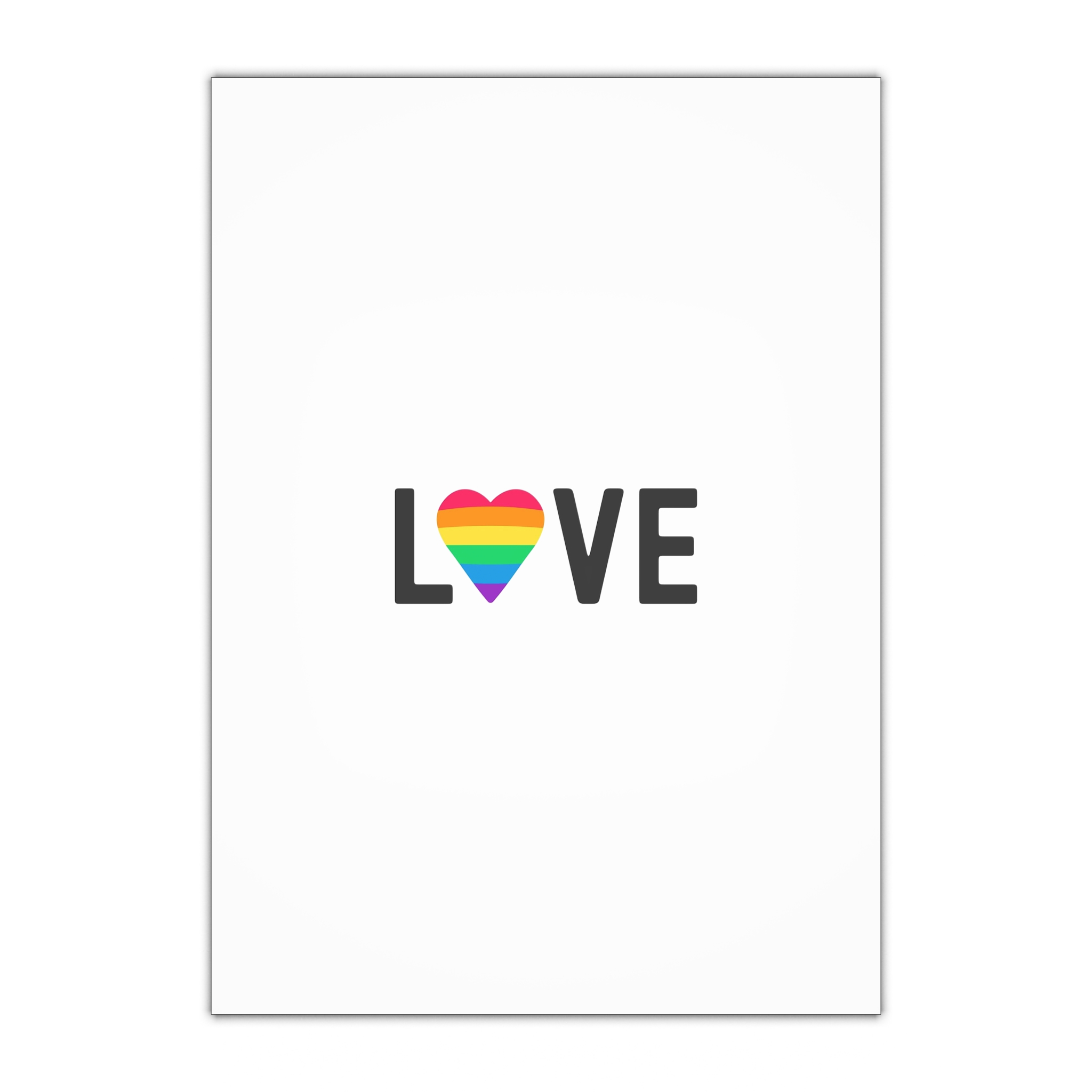 Love Lgbt Rainbow Heart Diversity Love Flag Flat Vector Illustration Gift Wrapping Paper Sheets 1pc