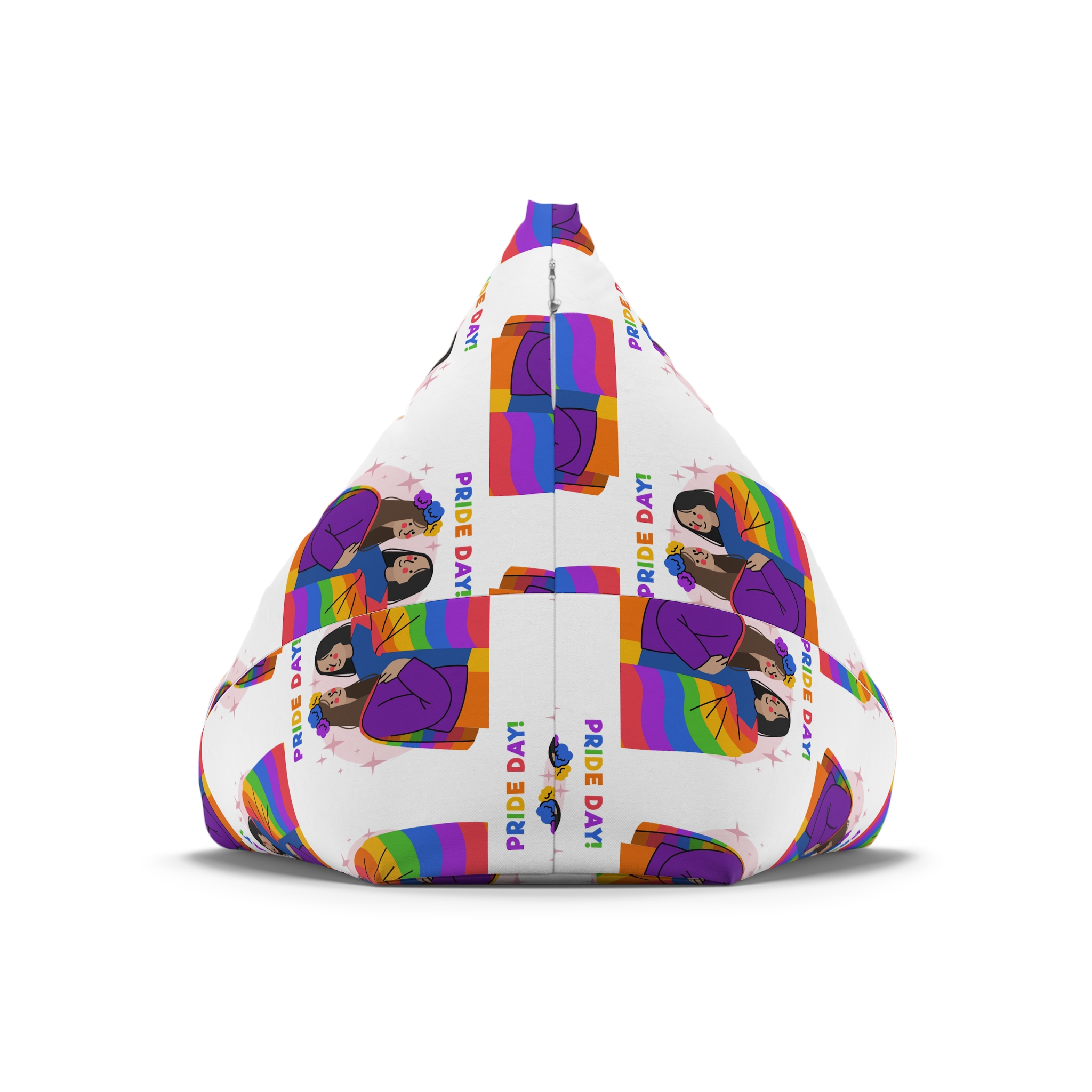 Hand Drawn Pride Day Illustration Bean Bag Chair Cover - Image 6