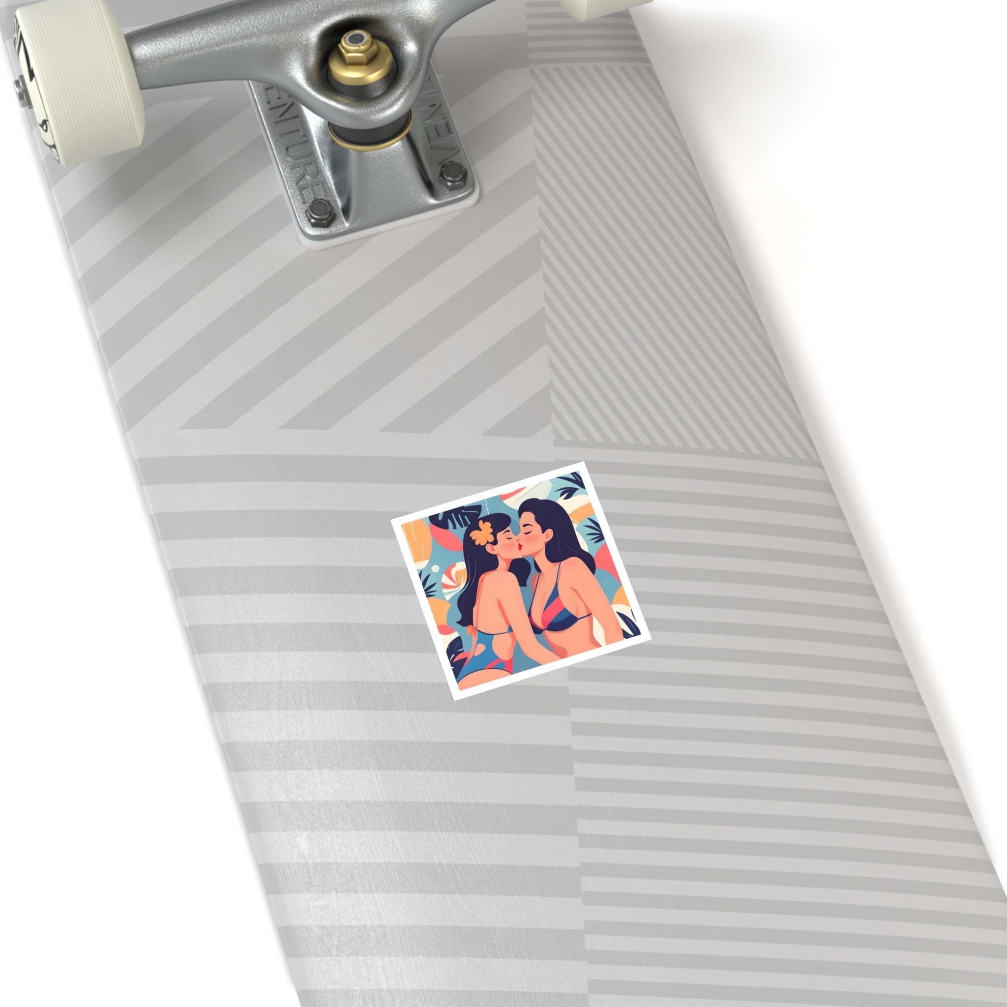 Lesbian Pride Design 7397DE Laminate Stickers Square - Image 4