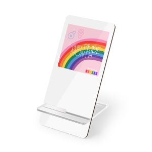 Cute Simple Banner Pride Month Symbols Pride Month With Lgbtq Flag Colours Mobile Display Stand For Smartphones