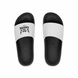 Ace Amazing T Shirt Design Isolated White Background 2 Mens Slide Sandals