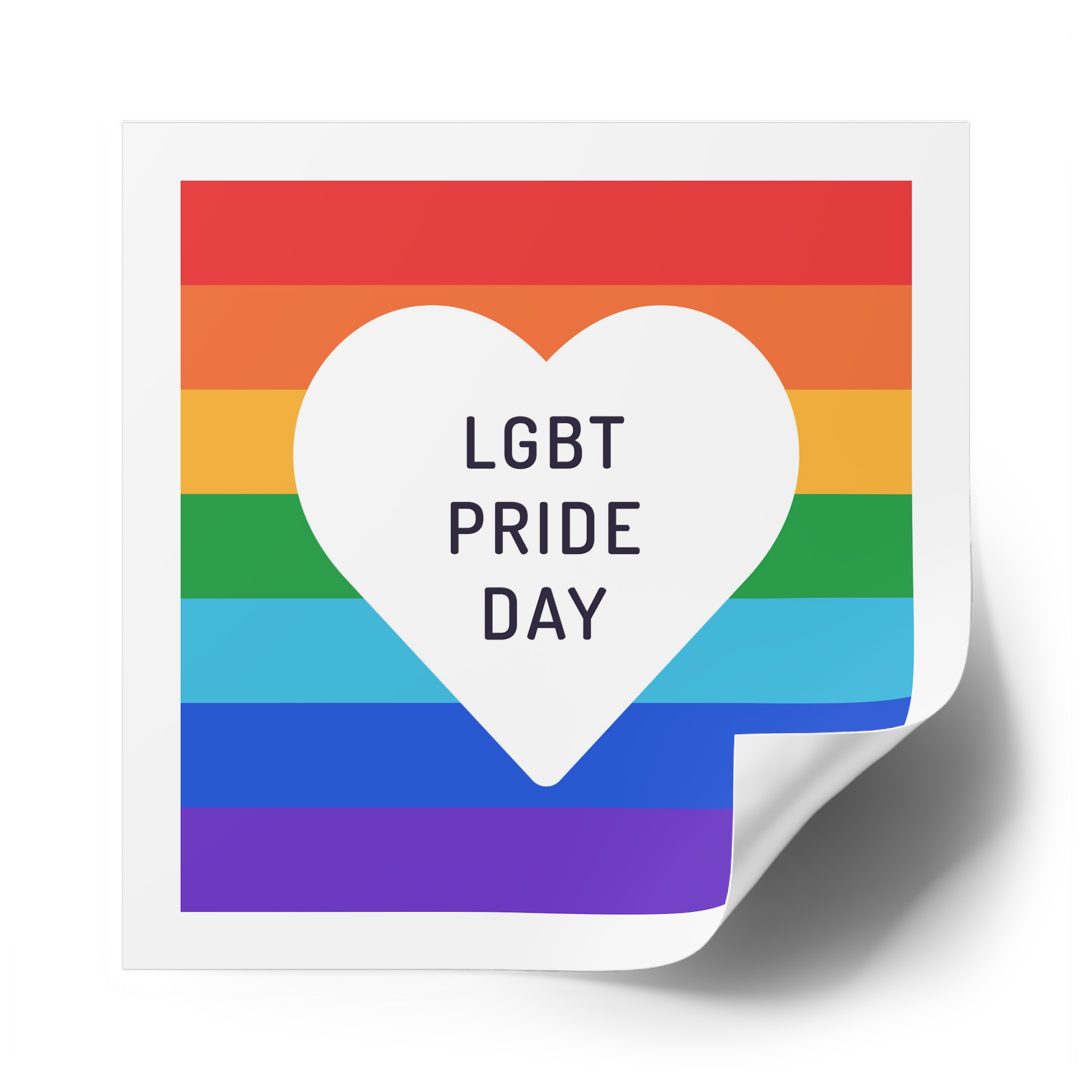Pride Day 1 Laminate Stickers Square - Image 78