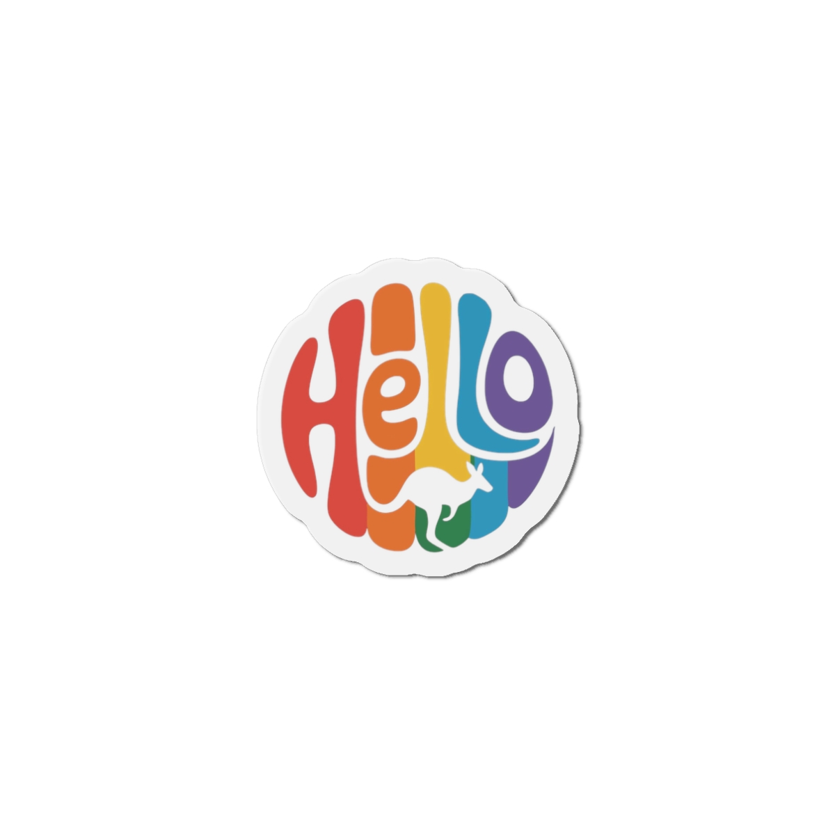 Hello Multicolor Logo Die Cut Magnets - Image 4