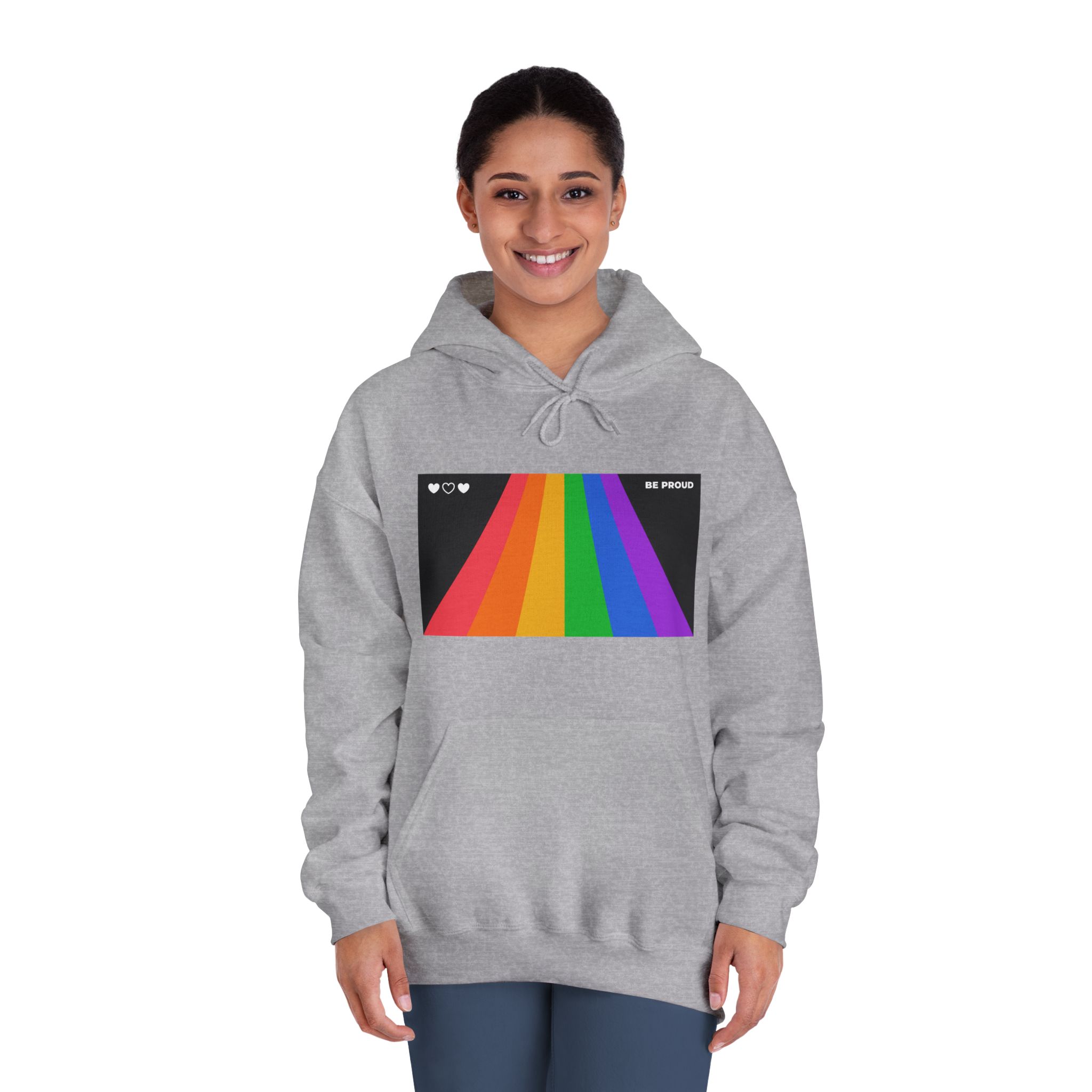 Modern Colorful Pride Zoom Background Unisex Dryblend Hooded Sweatshirt - Image 16