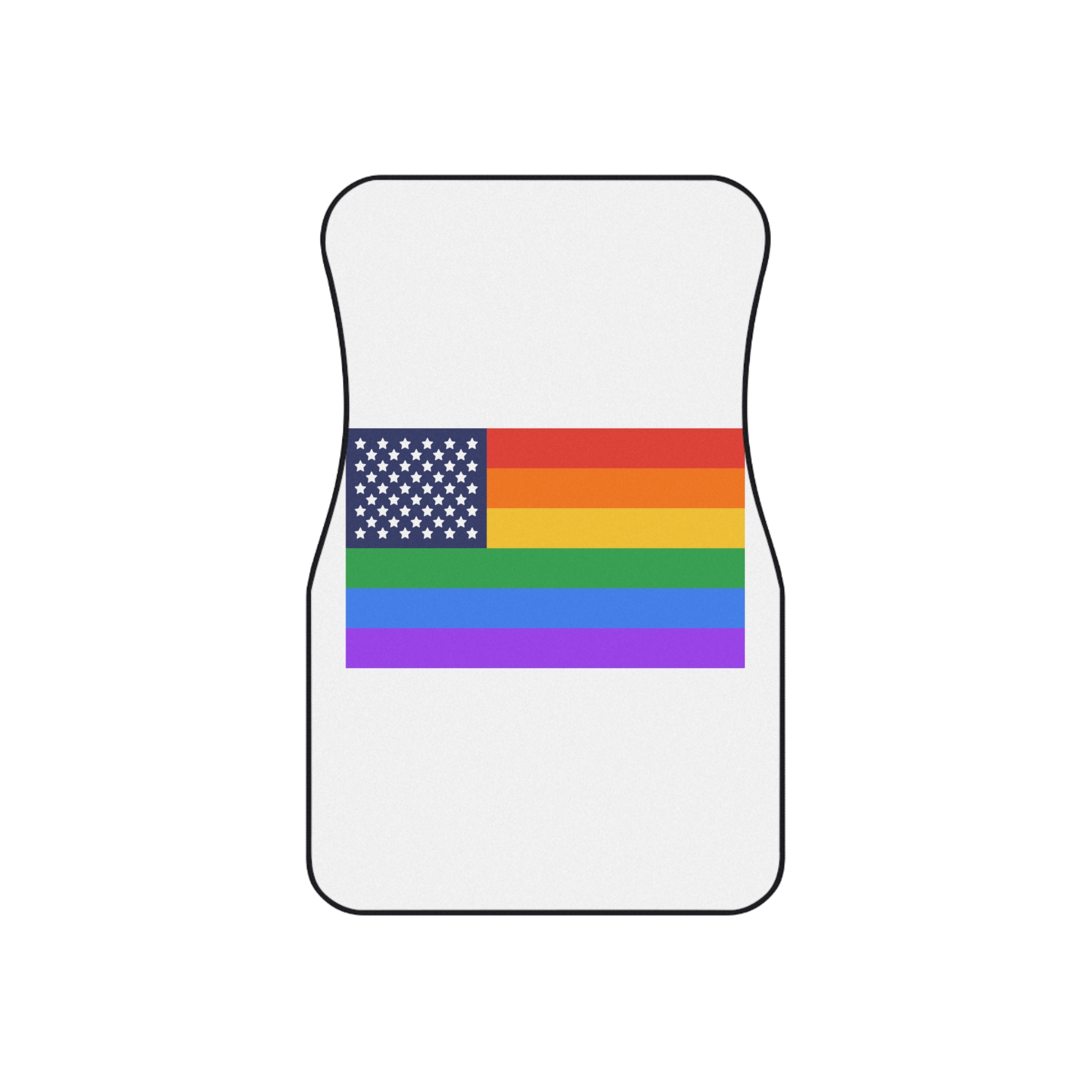 Lgbt Pride Month June Lesbian Gay Bisexual Transgender Lgbtq Flag Rainbow Vector (1) Car Mats Set Of 4 - Image 2