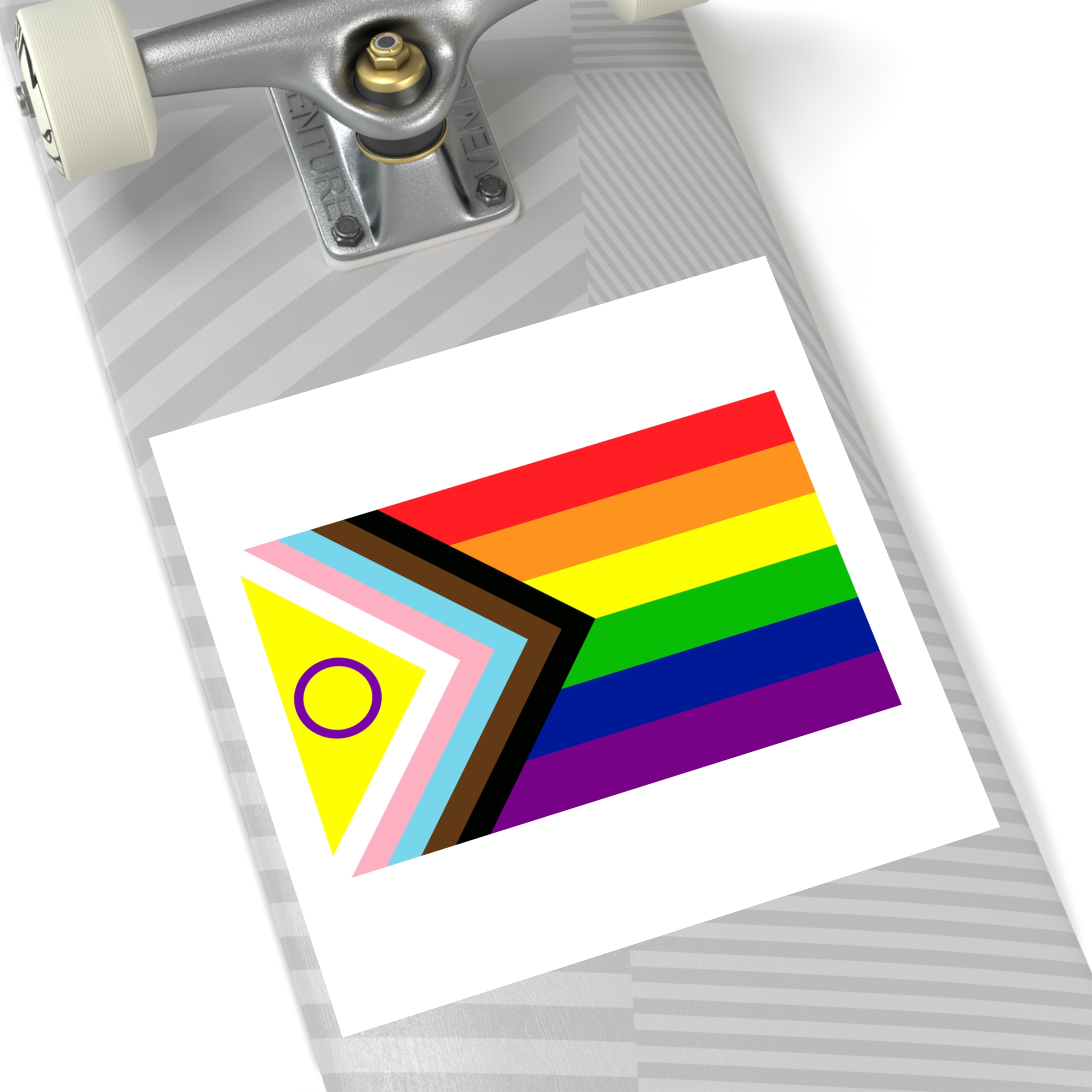 Lgbtq Pride Flag New Lgbtq Pride Flag Vector Updated Intersex Inclusive Progress Pride Flag Laminate Stickers Square - Image 52